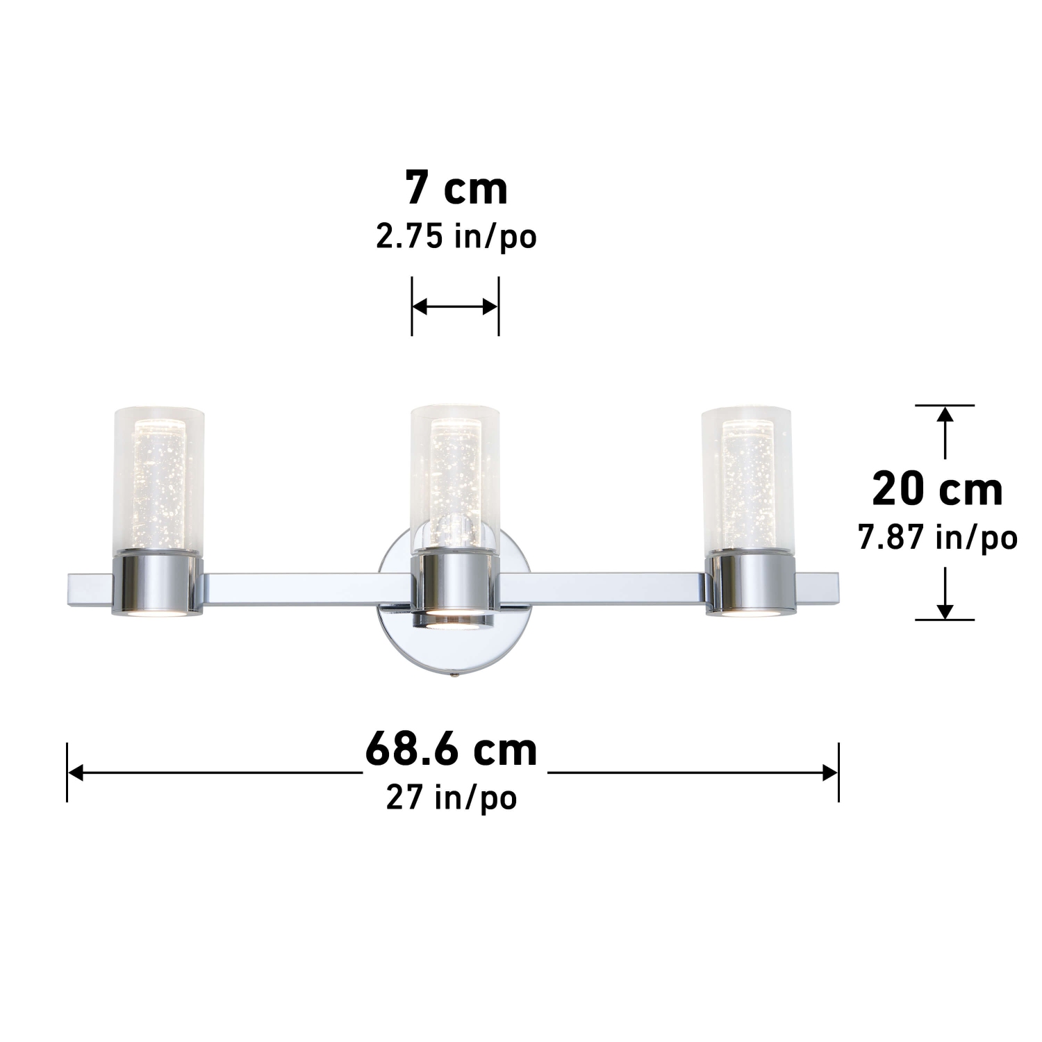 Essence 3-Light Vanity Chrome