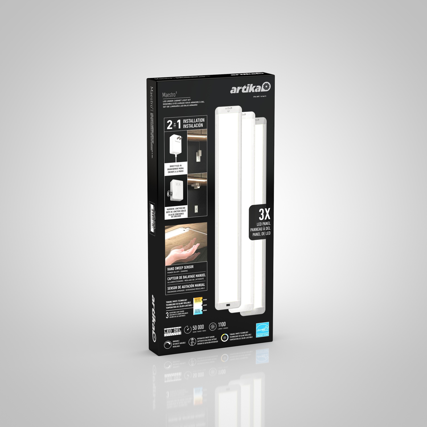 Maestro under cabinet hardwire and plug in 3CCT