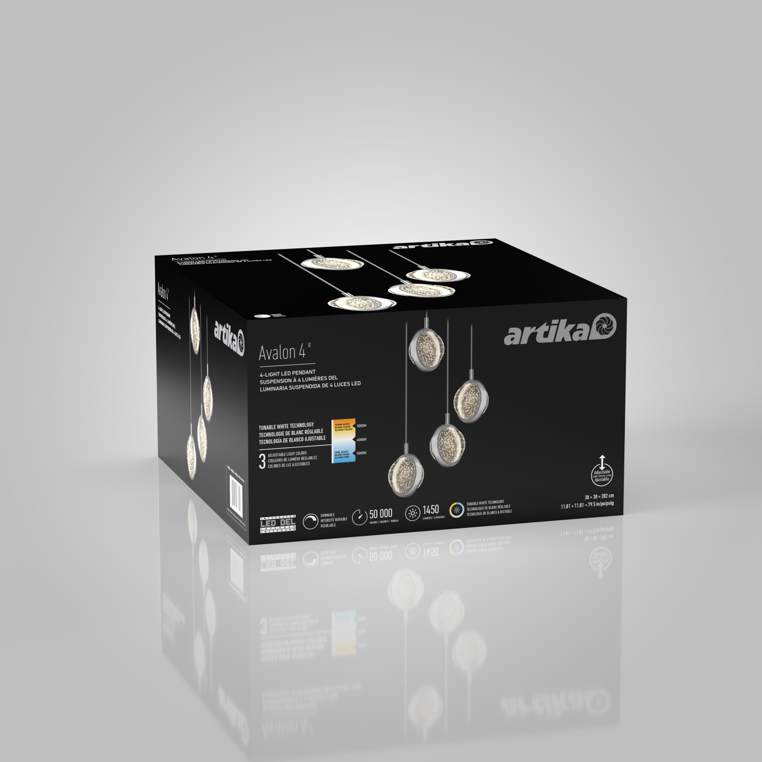 Avalon 4L pendant Chrome 3CCT