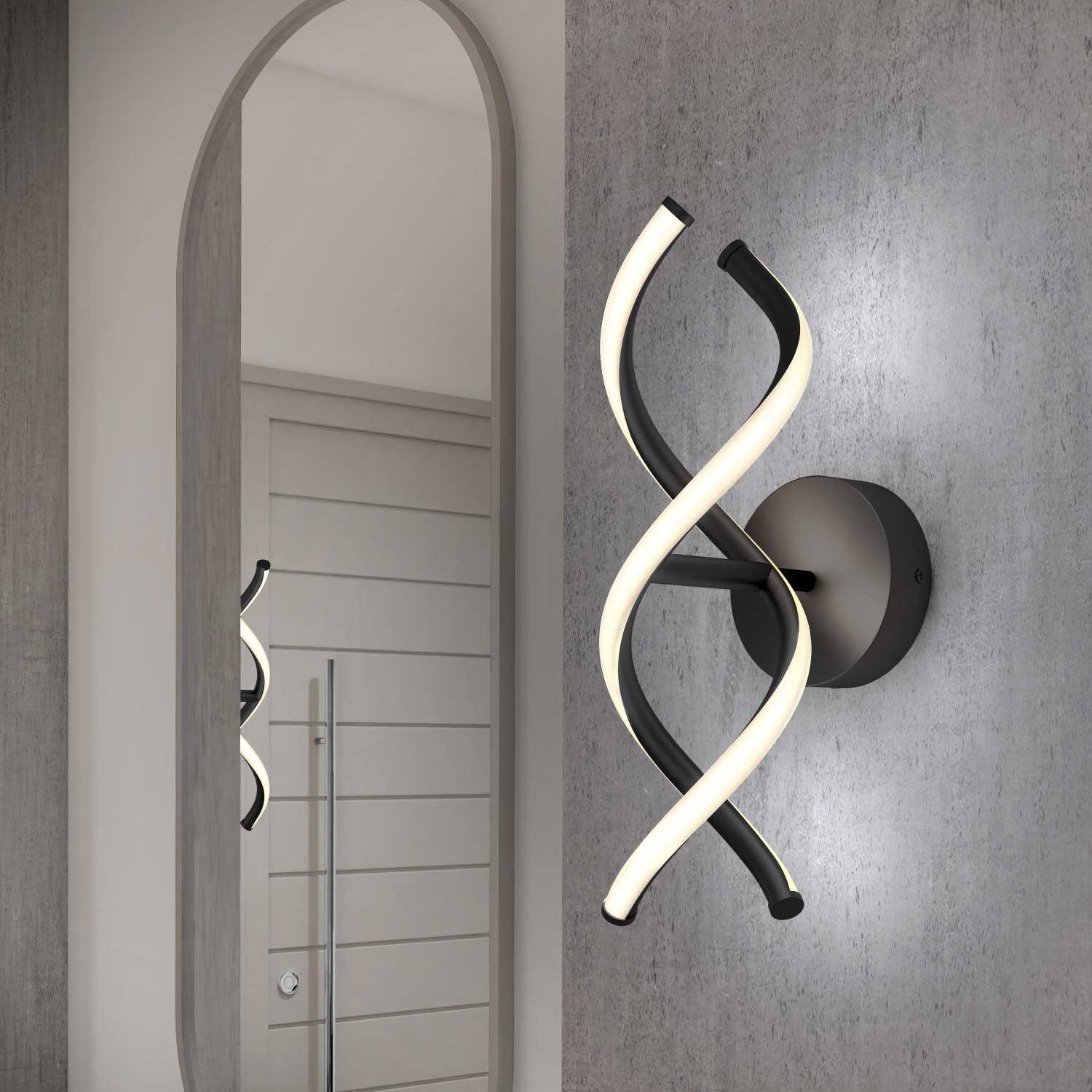 DNA Sconce LED Wall Light 3CCT Black