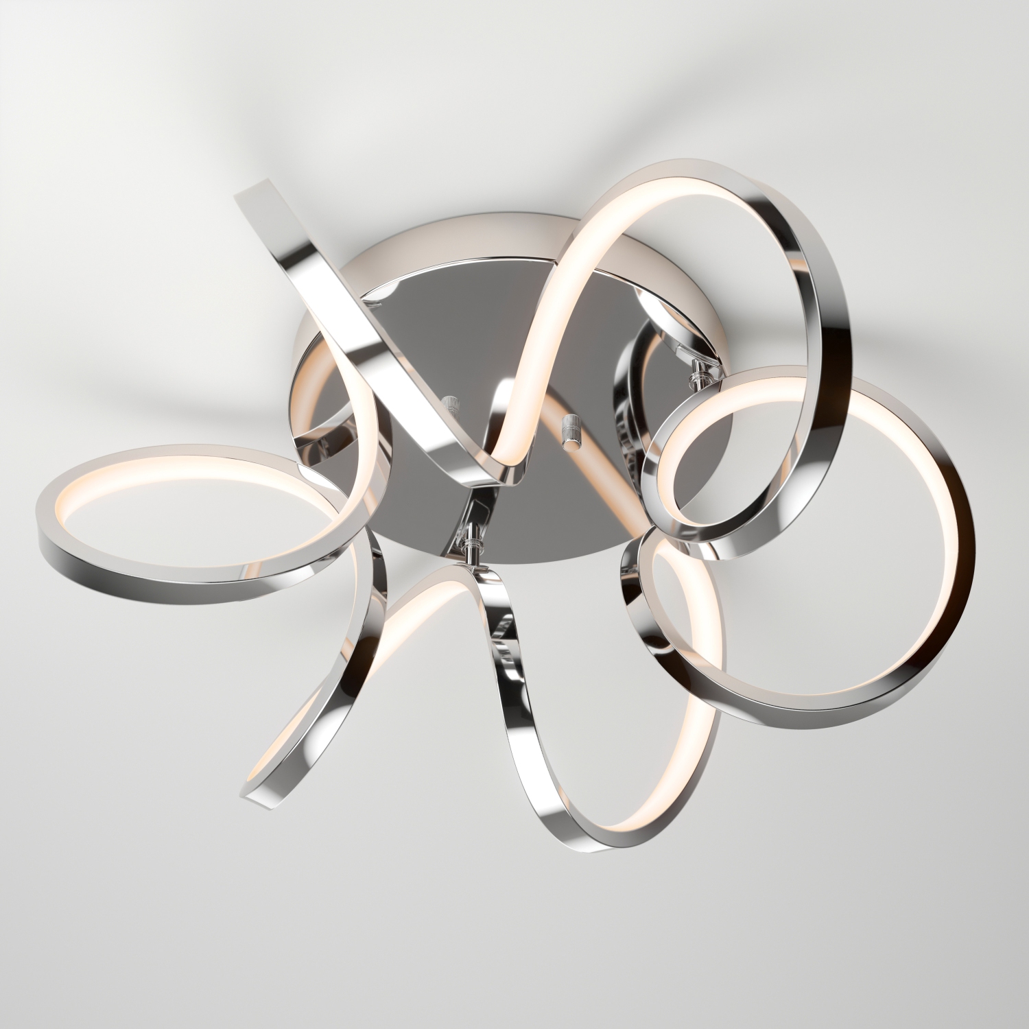 Swirl Ribbon Flushmount Chrome