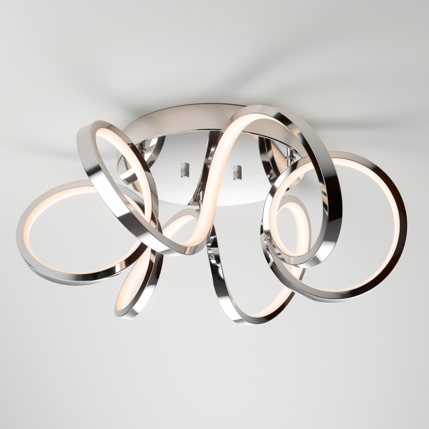 Swirl Ribbon Flushmount Chrome