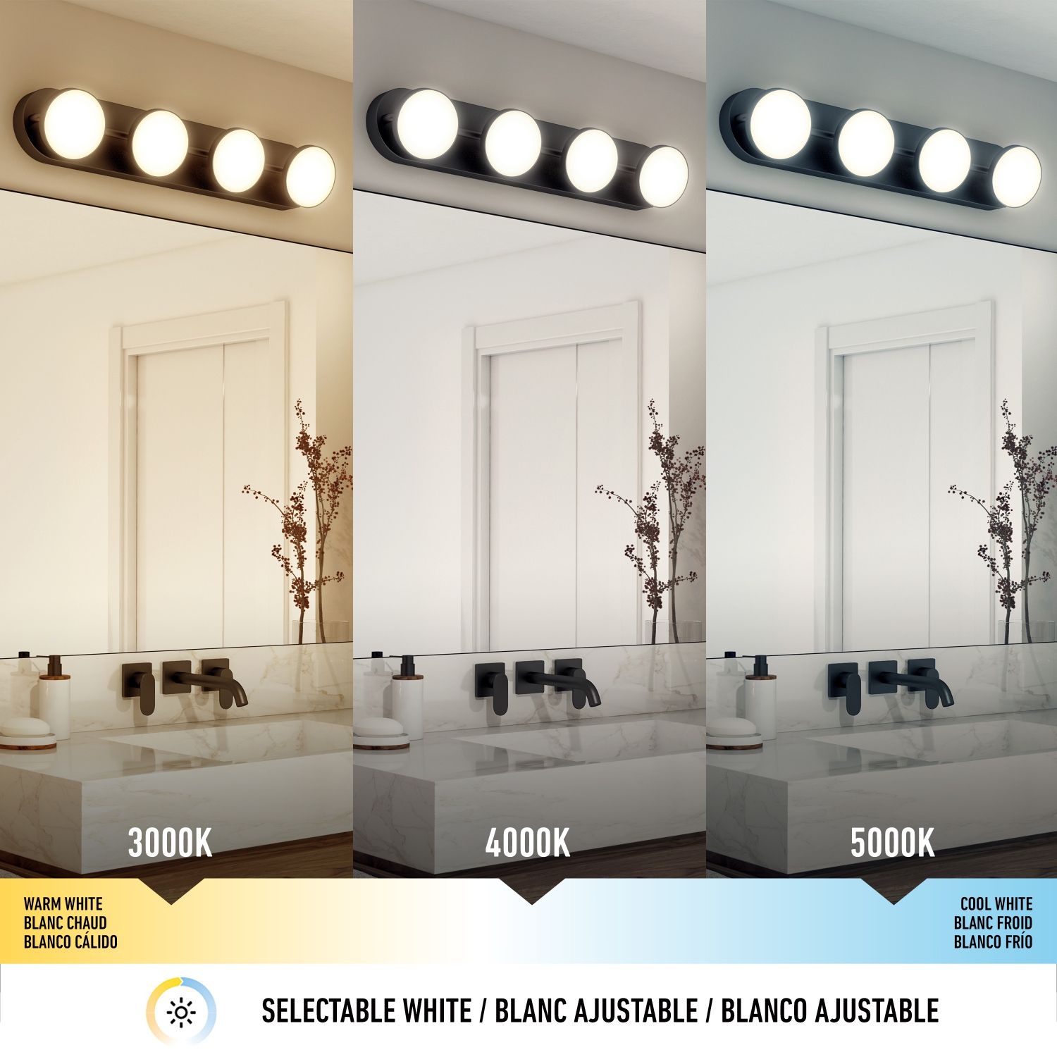 Santori 27in LED Vanity Light Black