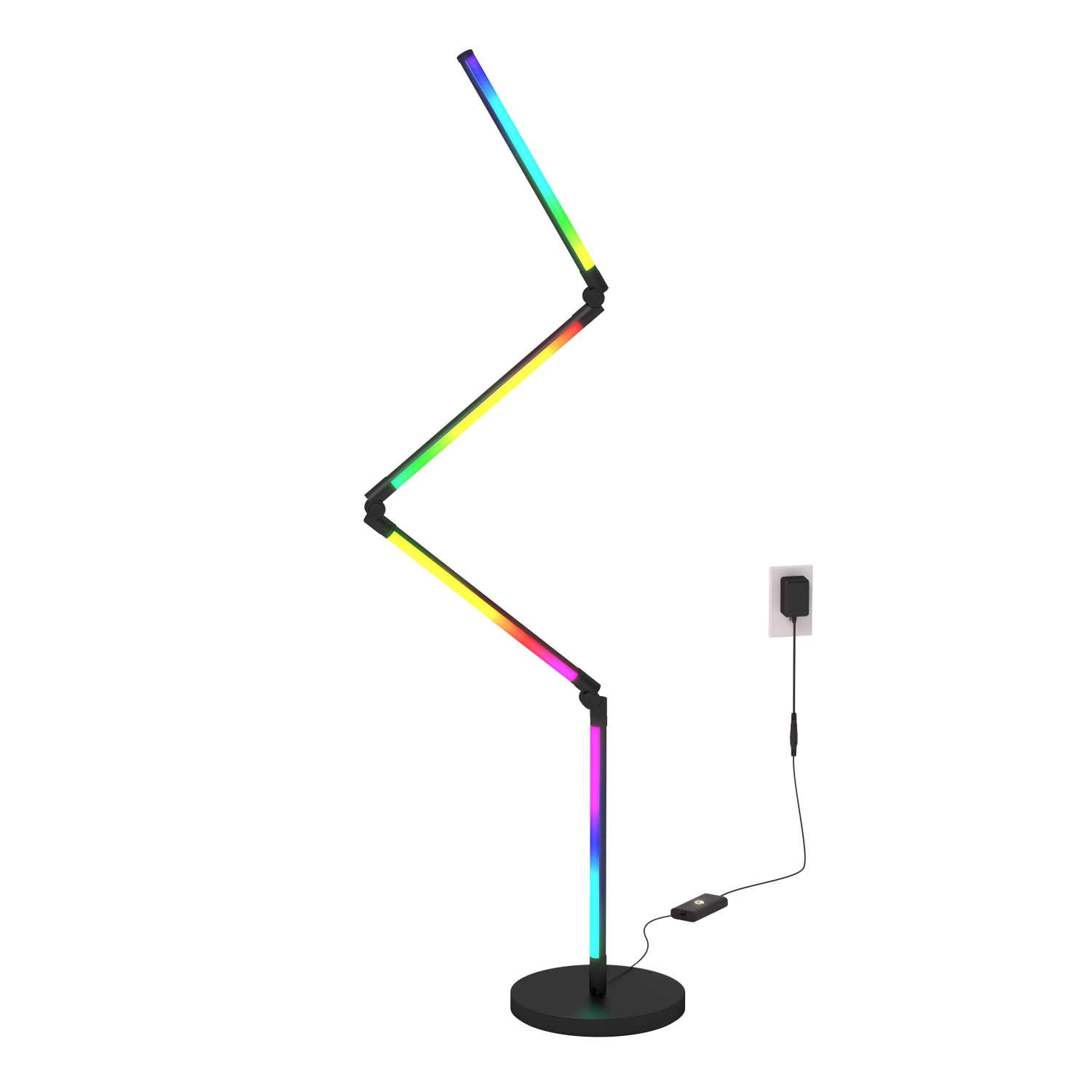 Lampadaire de jeu intelligent LED RVB pliable de Fitch