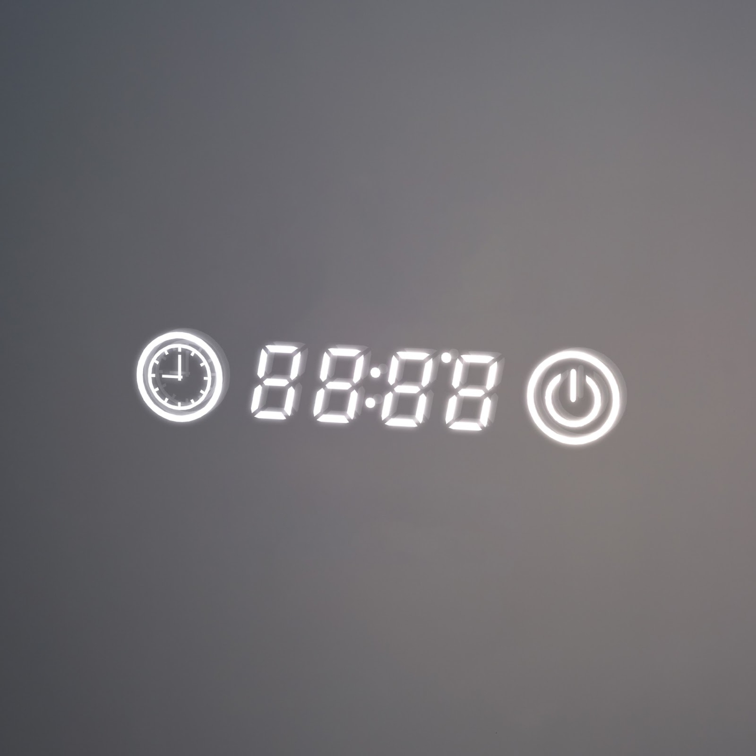 Miroir de SALLE DE BAIN DE 36&nbsp;po LED M-205 6000K blanc froid, temps et température avec antibuée, bord givré