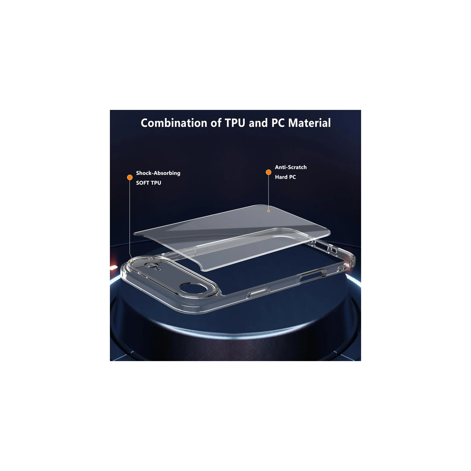 Designed for iPhone 17 Air 5G Case, Clear Anti-Yellowing Phone Cover with 2 Pack 9H Tempered Glass Screen Protector, Military Grade Shockproof,