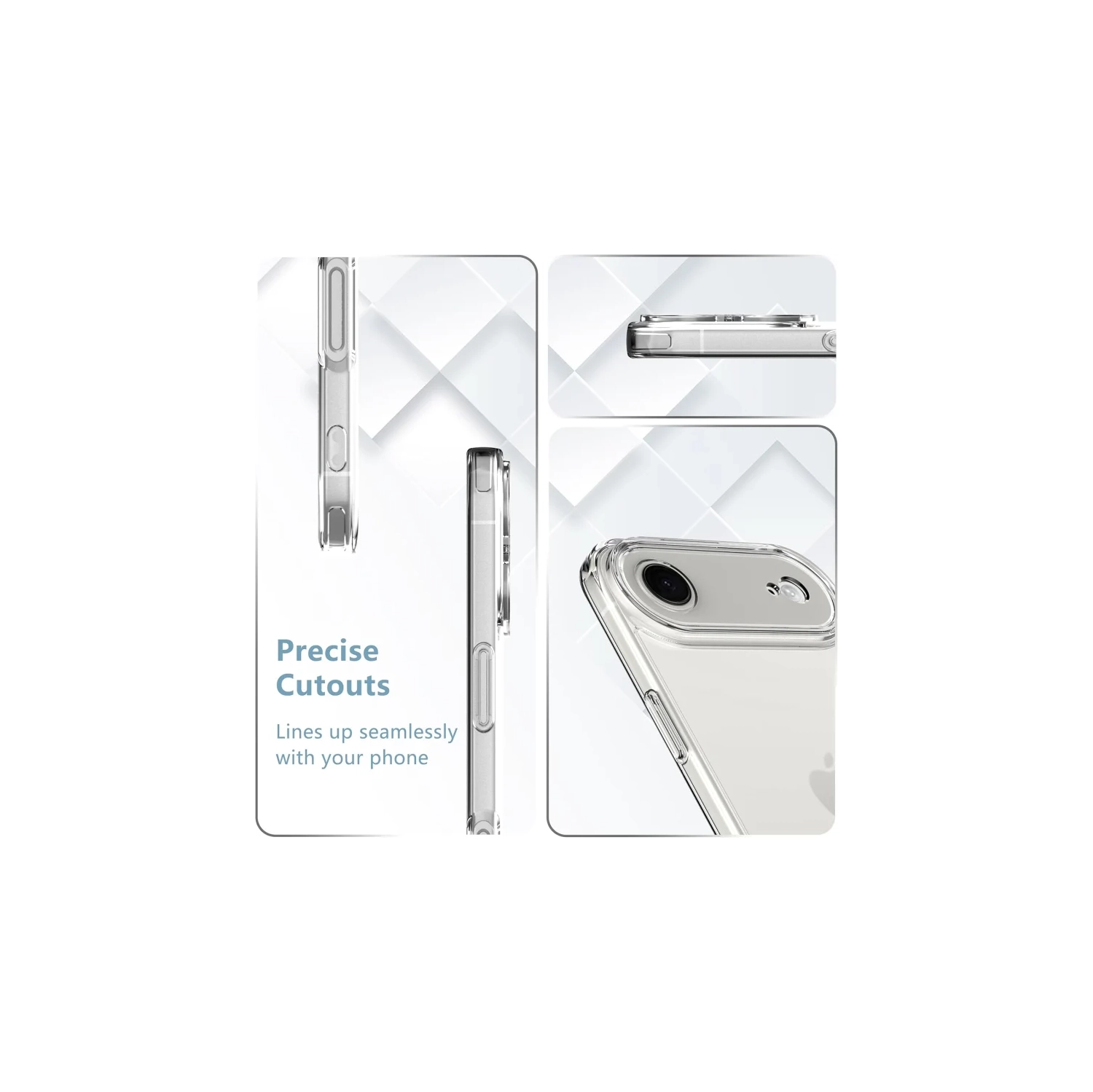 Designed for iPhone 17 Air 5G Case, Clear Anti-Yellowing Phone Cover with 2 Pack 9H Tempered Glass Screen Protector, Military Grade Shockproof,