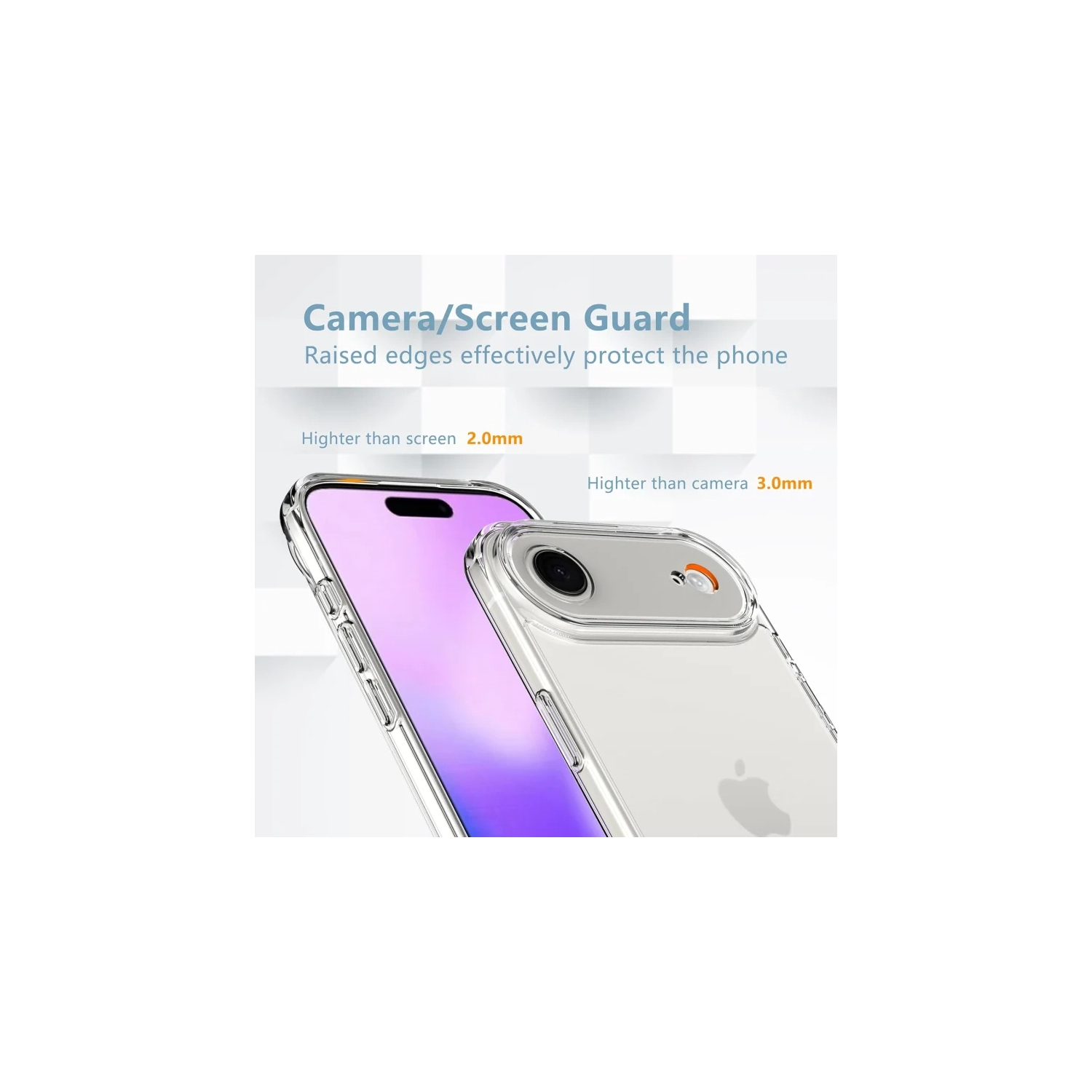 Designed for iPhone 17 Air 5G Case, Clear Anti-Yellowing Phone Cover with 2 Pack 9H Tempered Glass Screen Protector, Military Grade Shockproof,