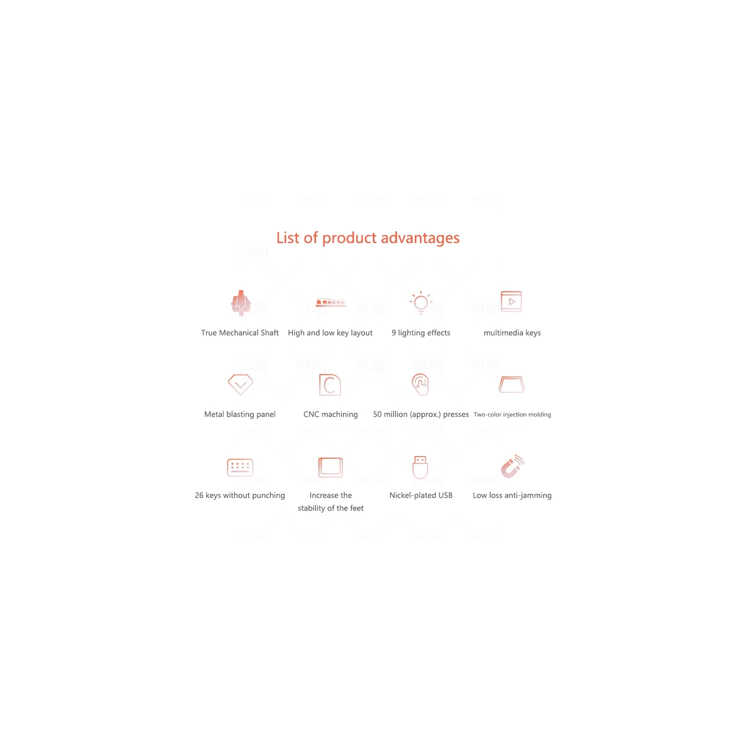 Metal Mechanical Keyboard 104-Key Illuminated Computer Accessory, Real Mechanical USB Keyboard Illuminated - 104 Keys - Carbon Black Pure Color