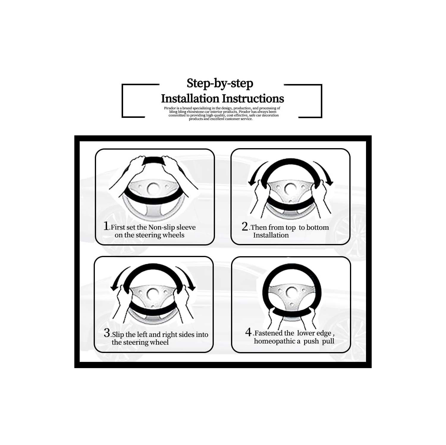 Housse de volant Diamond universelle pour femmes - Diamètre du volant 38&nbsp;cm - Housse de volant [couleur diamant] - Couronne