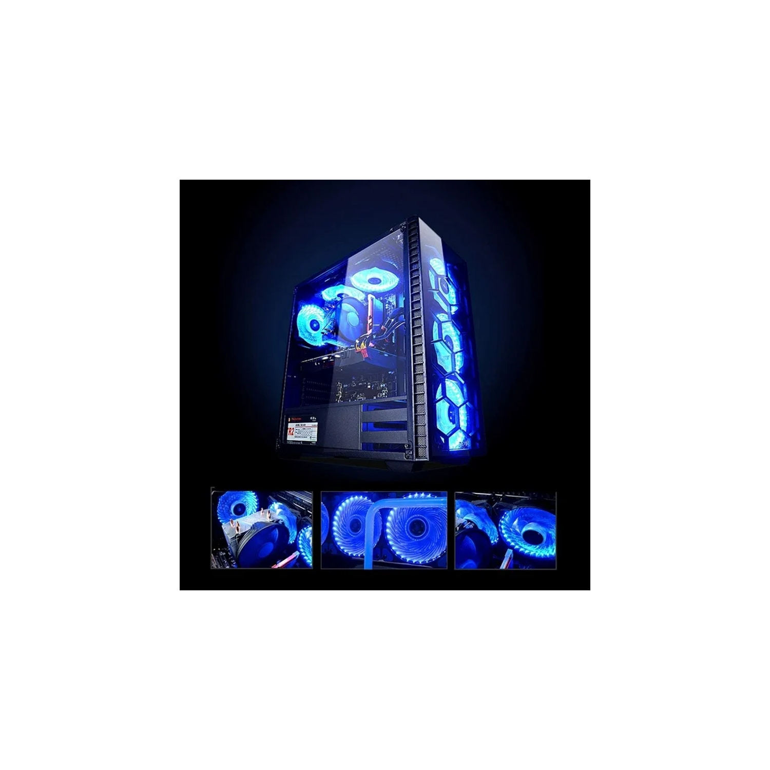 120mm PC Case Cooling Fan, Super Silent Computer LED Cooler High Airflow Fans for Desktops,Blue