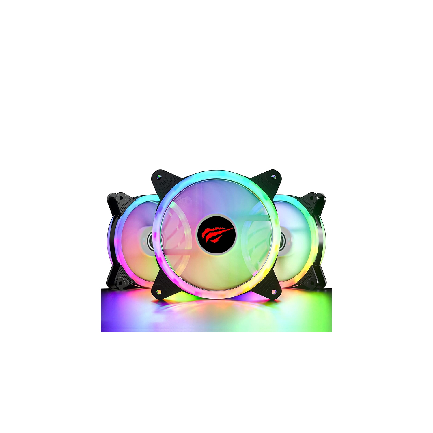 Havit F2089 RGB LED Cooling Fan 120x120cm Quiet Edition High Airflow DC 12V For Computer Case