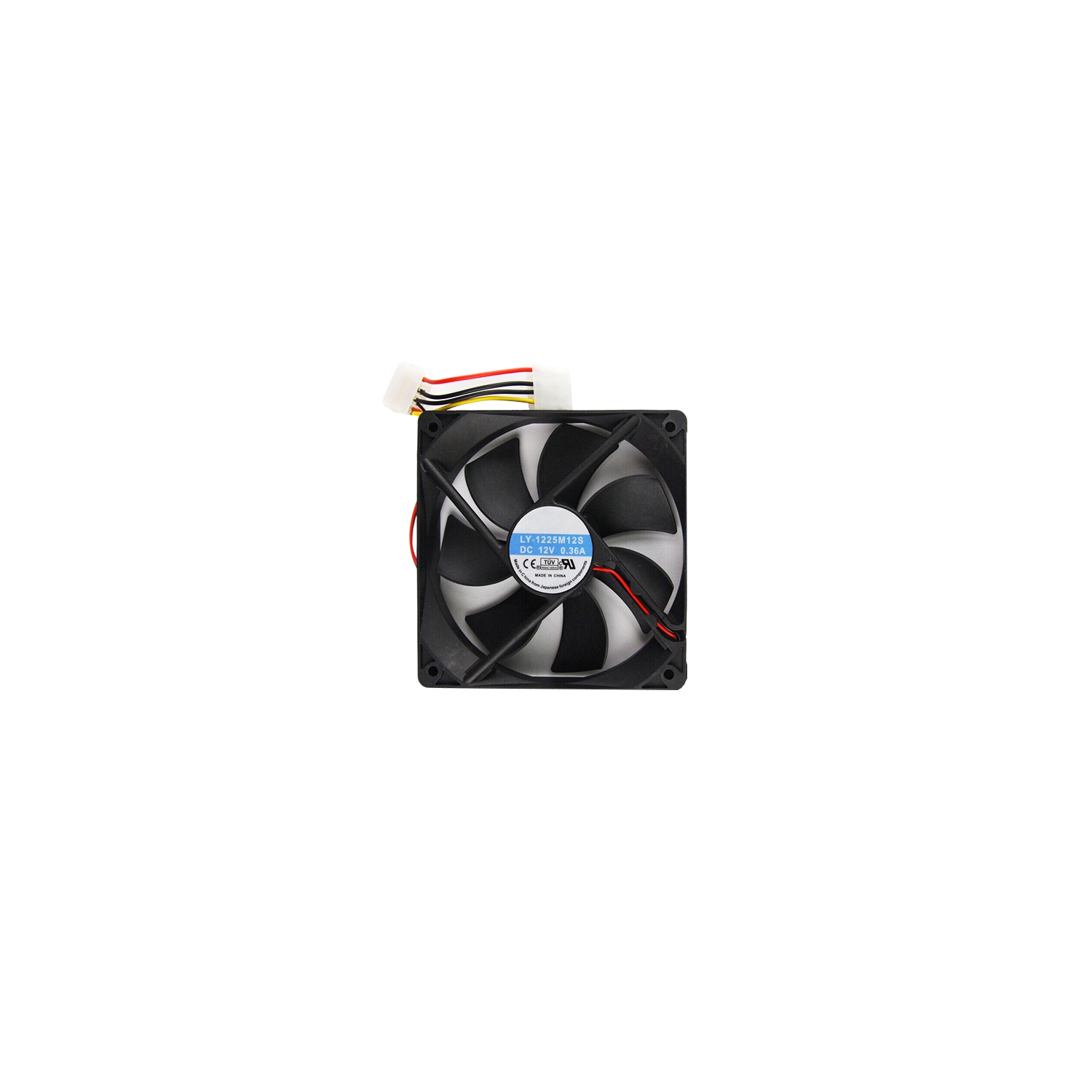 120&nbsp;mm – Ventilateur de boîtier d'ordinateur, 0,36&nbsp;A 12&nbsp;V, connecteur à 4 broches_Noir