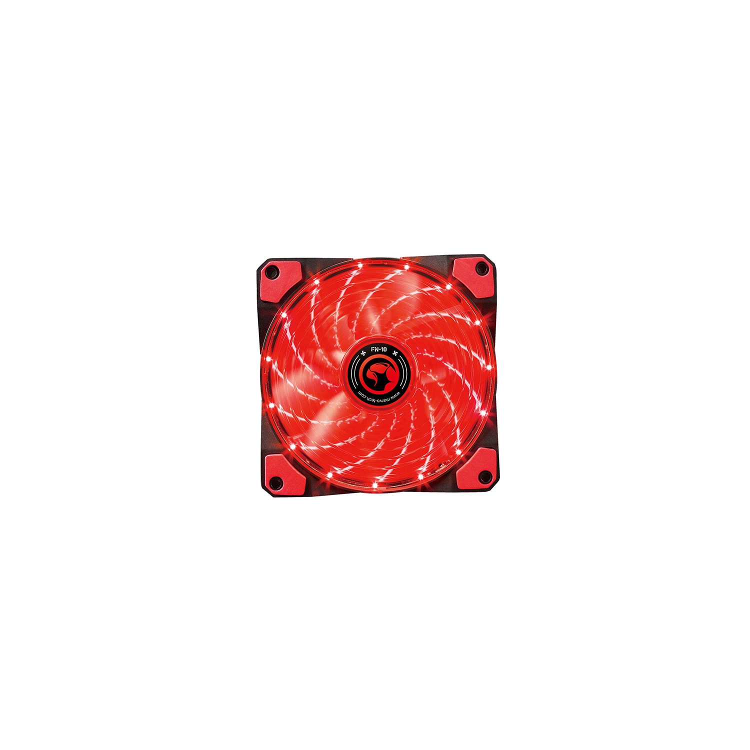 Marvo – Ventilateur de boîtier rétroéclairé LED FN-10 120&nbsp;mm, rouge