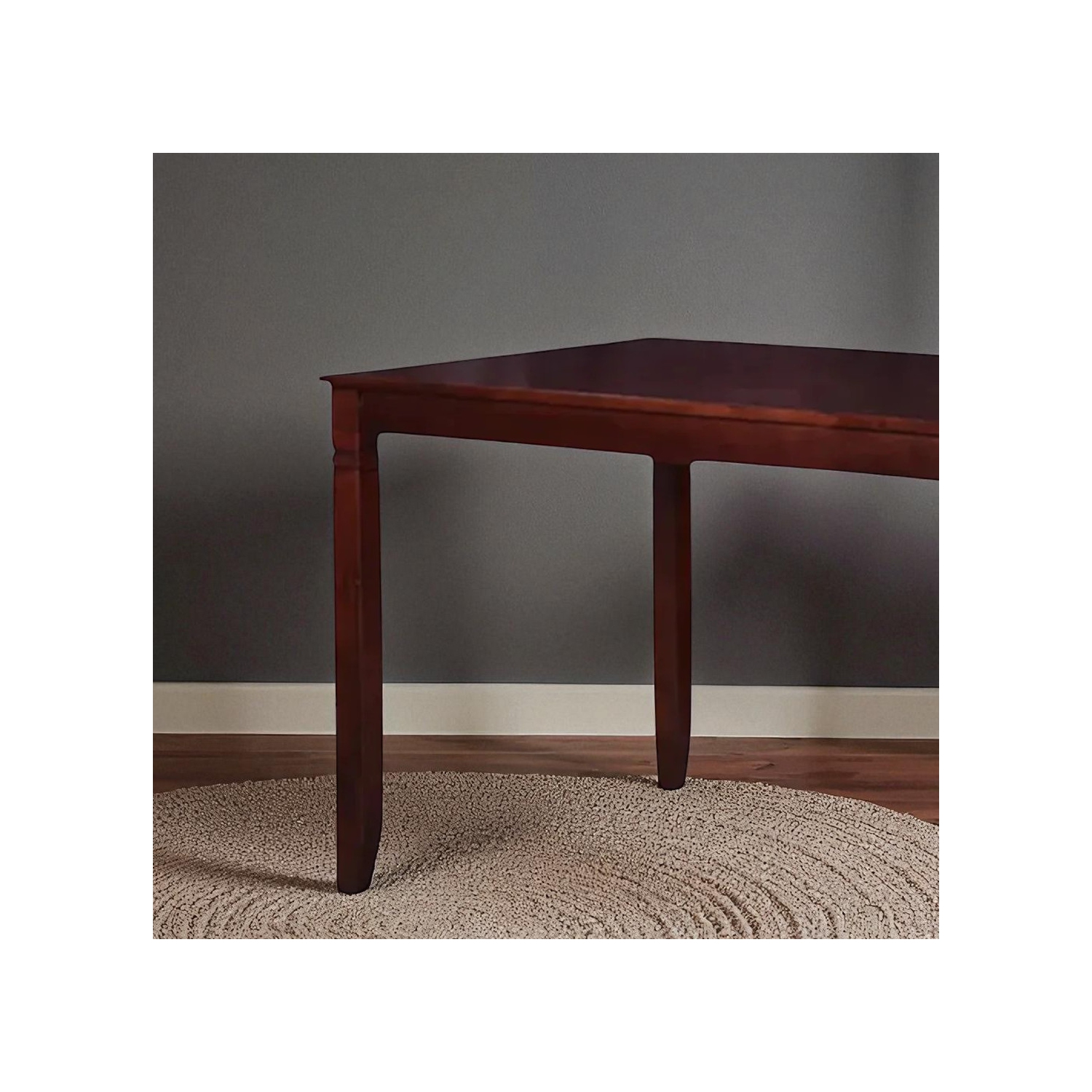 Alexia Wooden Dining Table Set for 4 with PU Upholstered Chairs – Espresso Finish