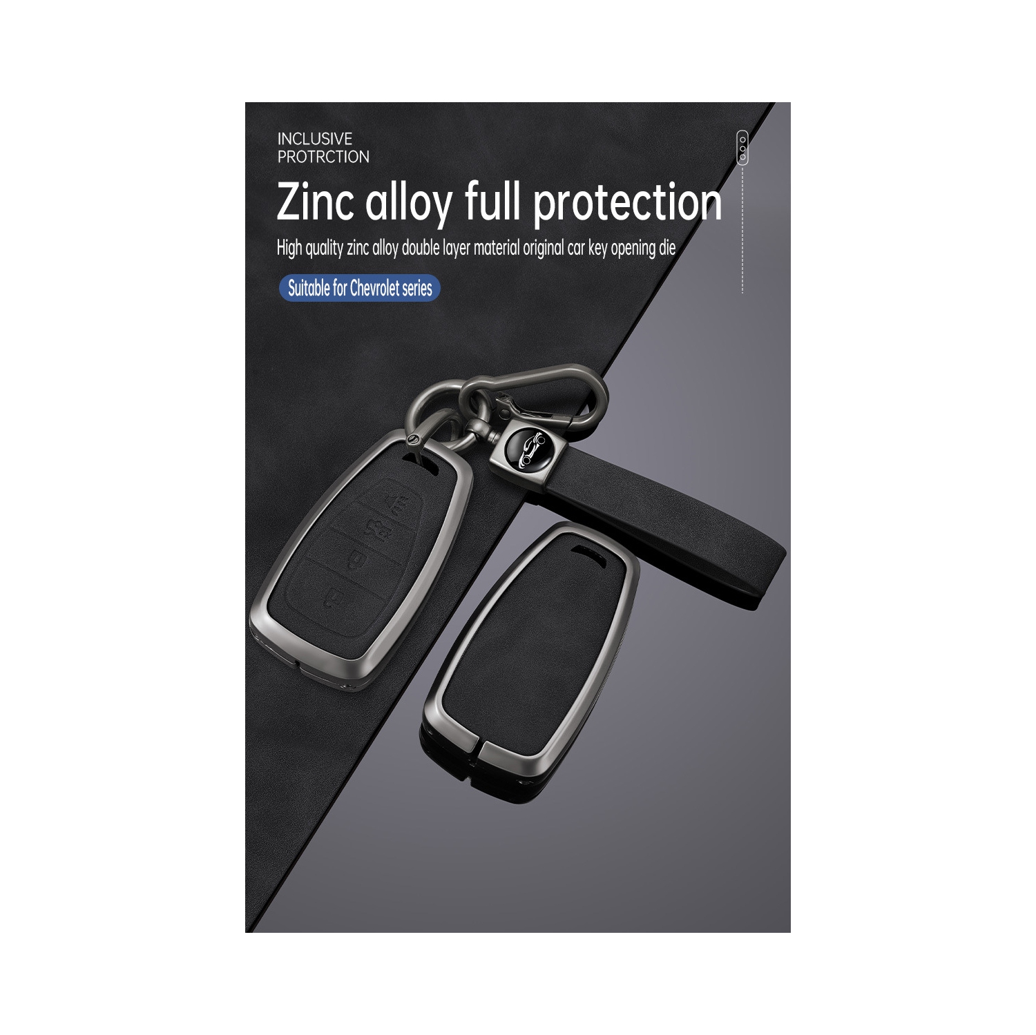 Porte-clés et porte-clés Malibu XL de Chevrolet, Equinox Premium, Trax, Volando et Trailblazer – Clé intelligente à quatre boutons [grise] de classe