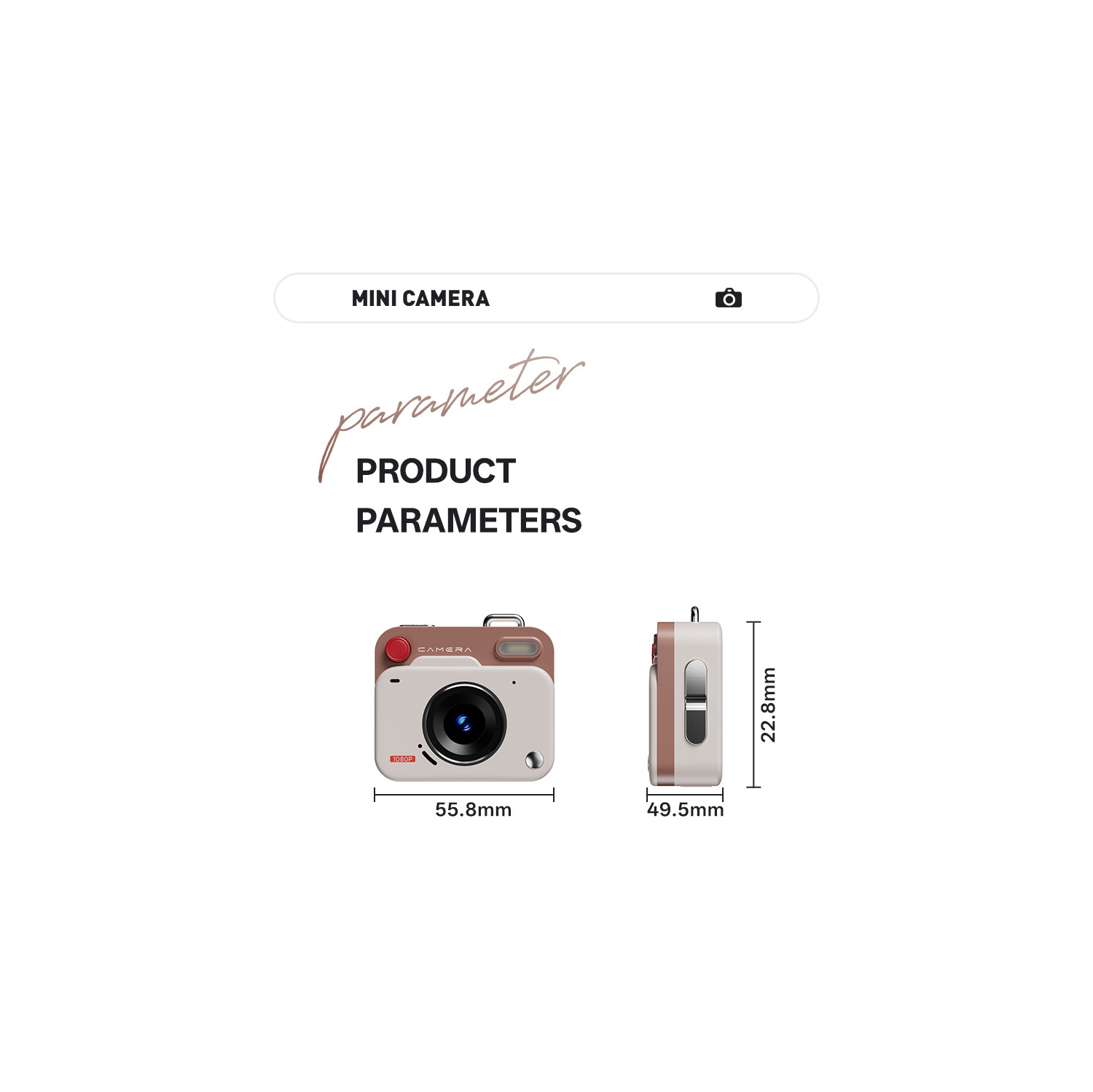 New CCD Retro Mini Student Digital Camera, Campus Camera, HD Camera, 32GB, TF Memory Card, Cangshan White