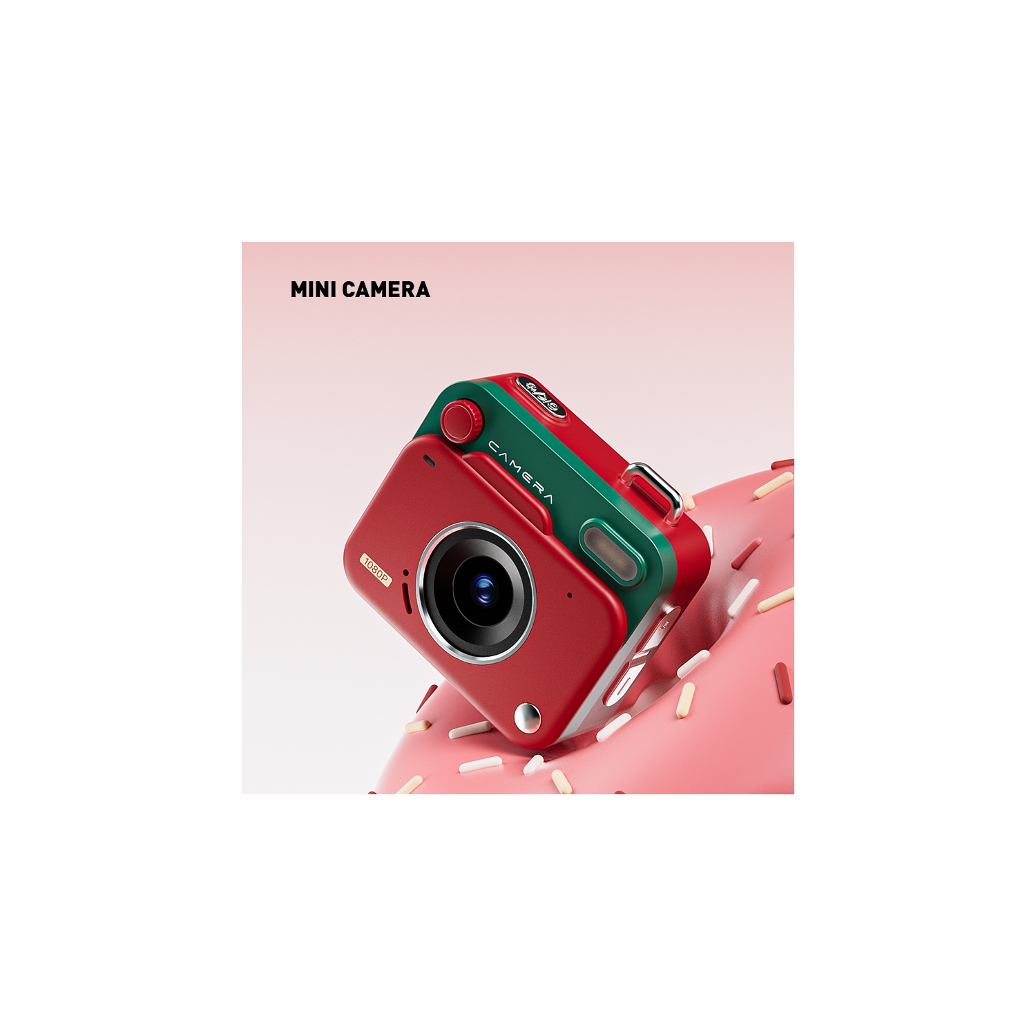 New CCD Retro Mini Student Digital Camera, Campus Camera, HD Camera, 32GB, TF Memory Card, Retro Red