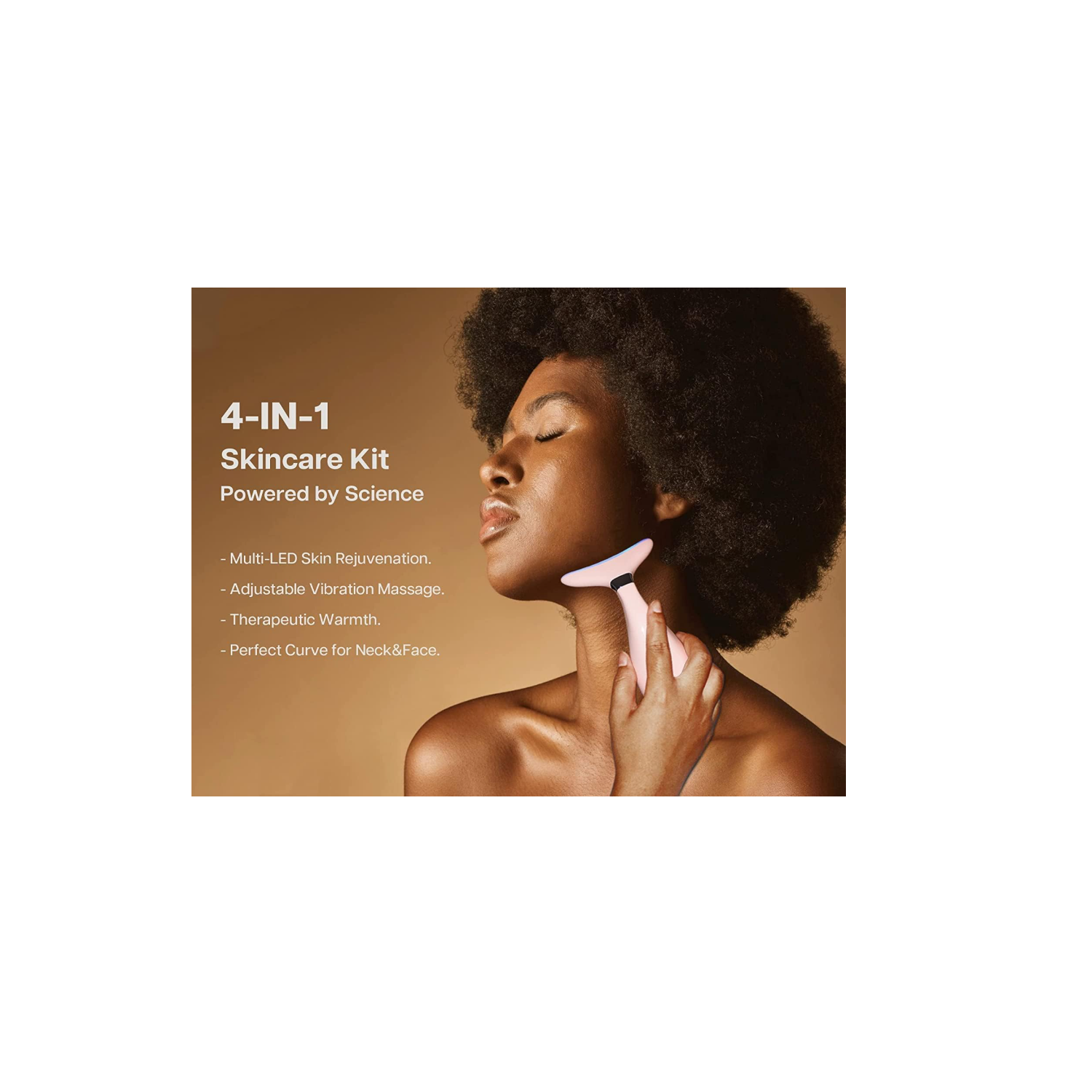 Appareil de beauté pour revitalisation de la peau LILY de VRAIKO, appareil de massage pour le visage 3-EN-1, accessoire de spa pour le visage à la