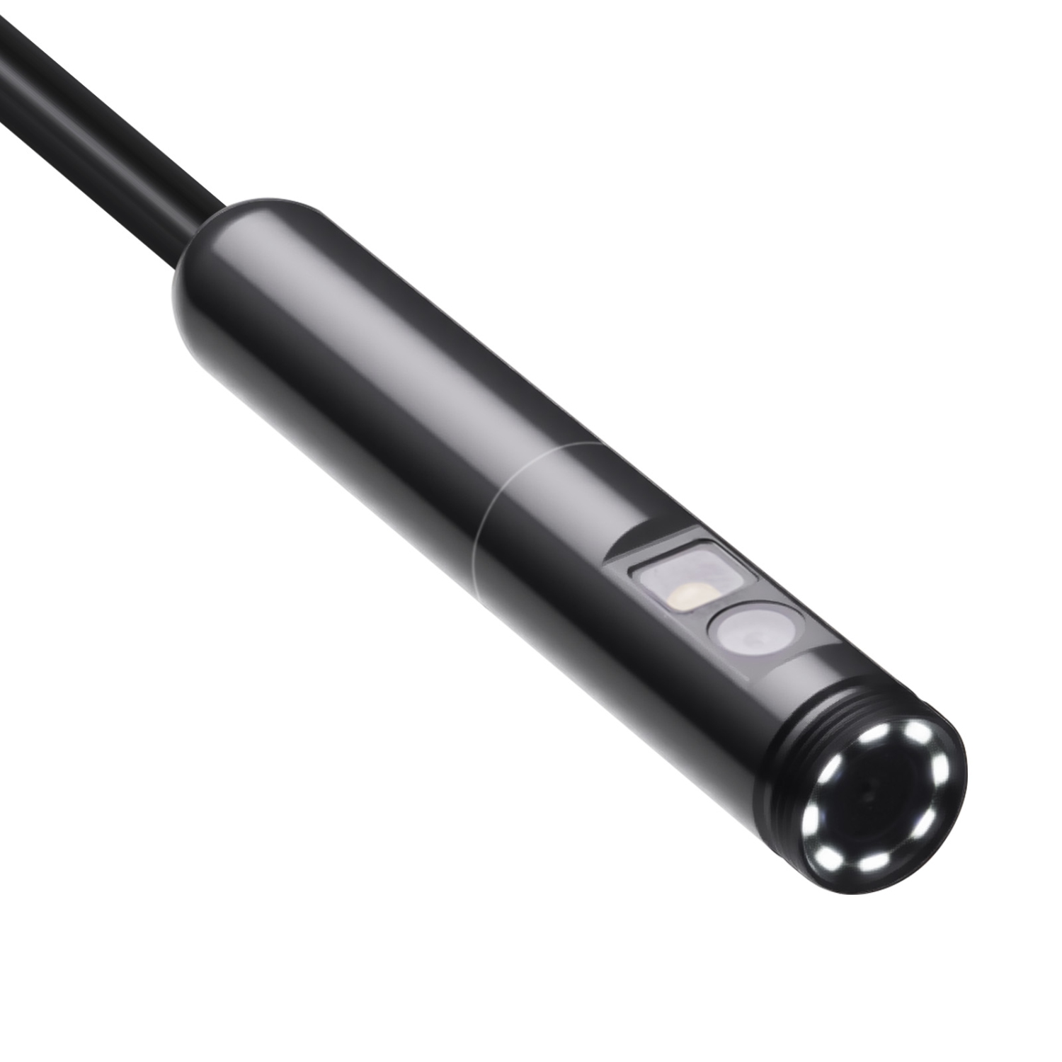 Caméra d'endoscope VEVOR 1920P avec lumière, lunette double lentille pour Android & iOS, caméra d'inspection HD avec lumière LED 8 + 1, zoom 2X,