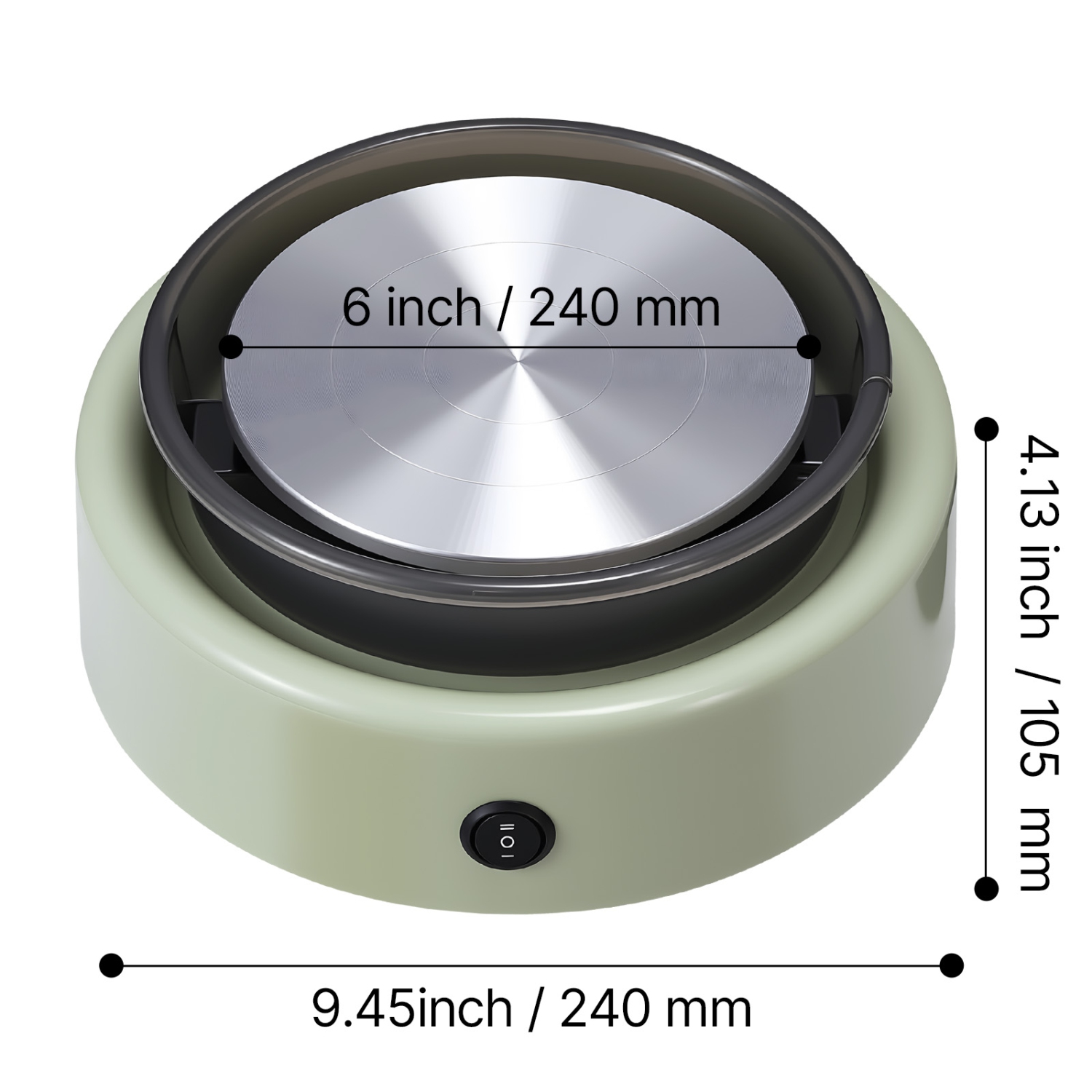 VEVOR Mini Pottery Wheel, 6 inch Turntable, Forward and Reverse Rotation, Adjustable Speed, Electric Clay Wheel for Kids and Beginners, with Shaping