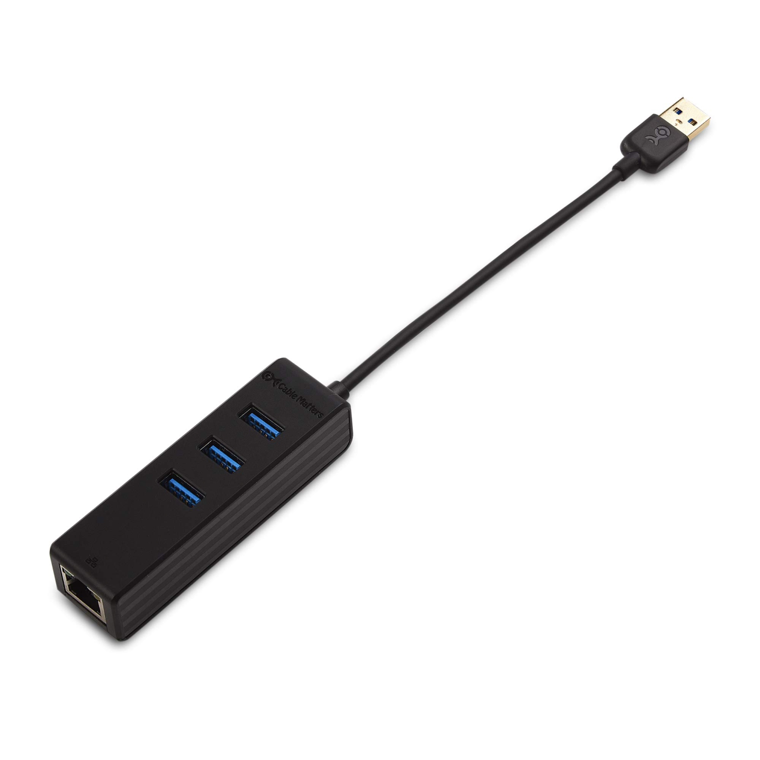 Concentrateur USB 4-en-1 avec Ethernet - concentrateur USB 3,0, adaptateur Ethernet Gigabit, prise en charge réseau 10/100/1000 Mbit/s.