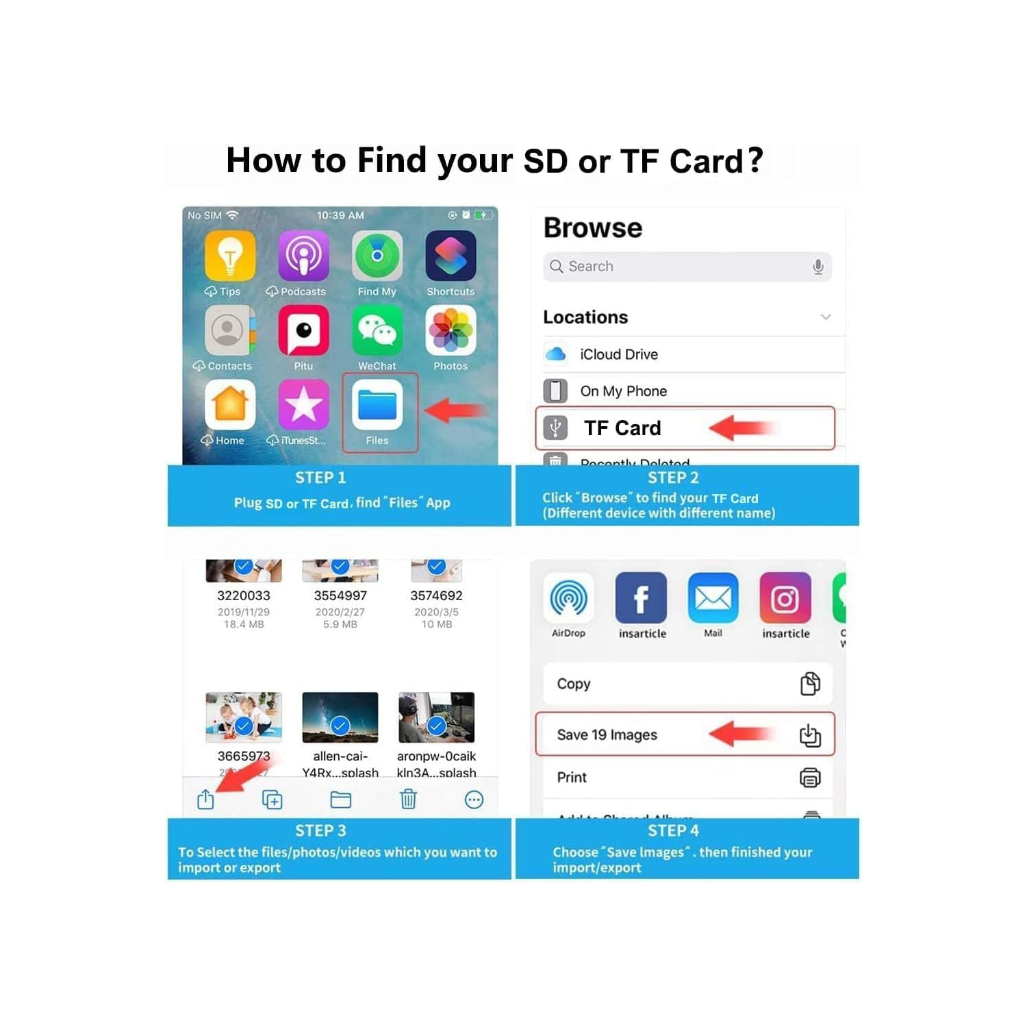 USB C SD Card Reader for iPhone 16 15, 3 in 1 USB-C Memory Camera Card Reader with SD MicroSD USB 3 Ports for iPhone 15 16, iPad Pro MacBook and More