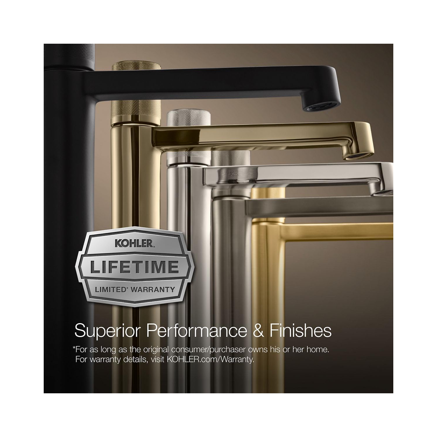 KOHLER K-T97328-4-SN Purist Floor-Mount Bath Filler with Handshower, Polished Nickel