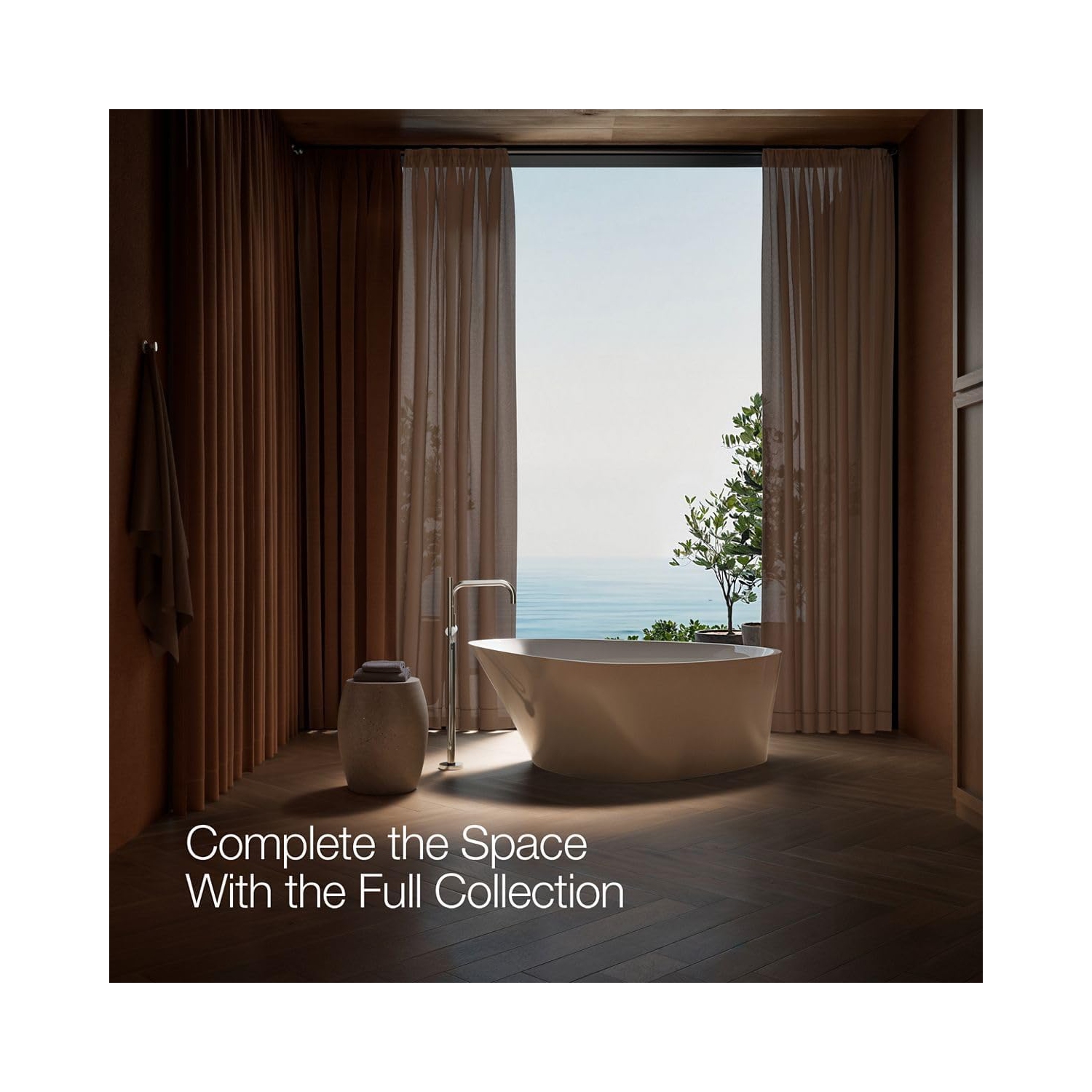 KOHLER K-T97328-4-SN Purist Floor-Mount Bath Filler with Handshower, Polished Nickel