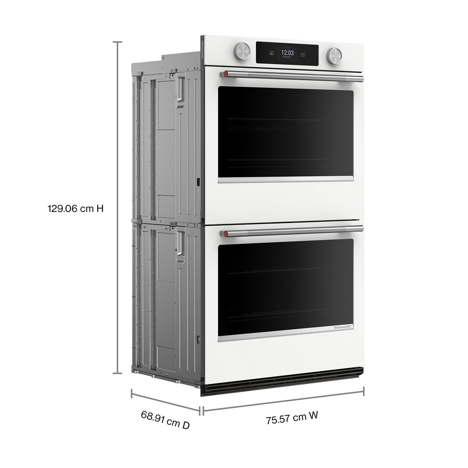 KitchenAid 30" 10.0 Cu. Ft. True Convection Electric Wall Oven - White