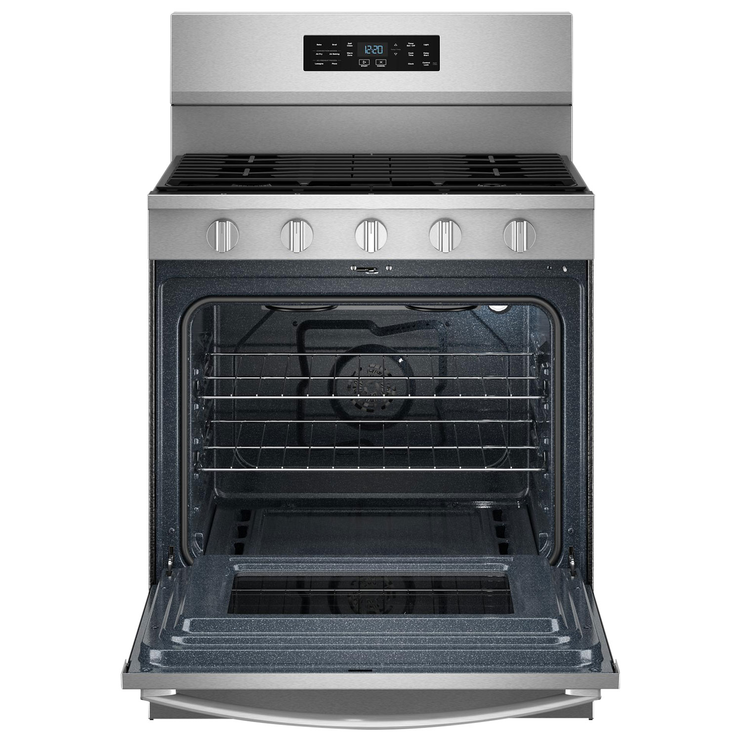 Whirlpool 30" 5.0 Cu. Ft. Free-Standing 5-Burner Self-Clean Gas Air Fry Range - Stainless Steel