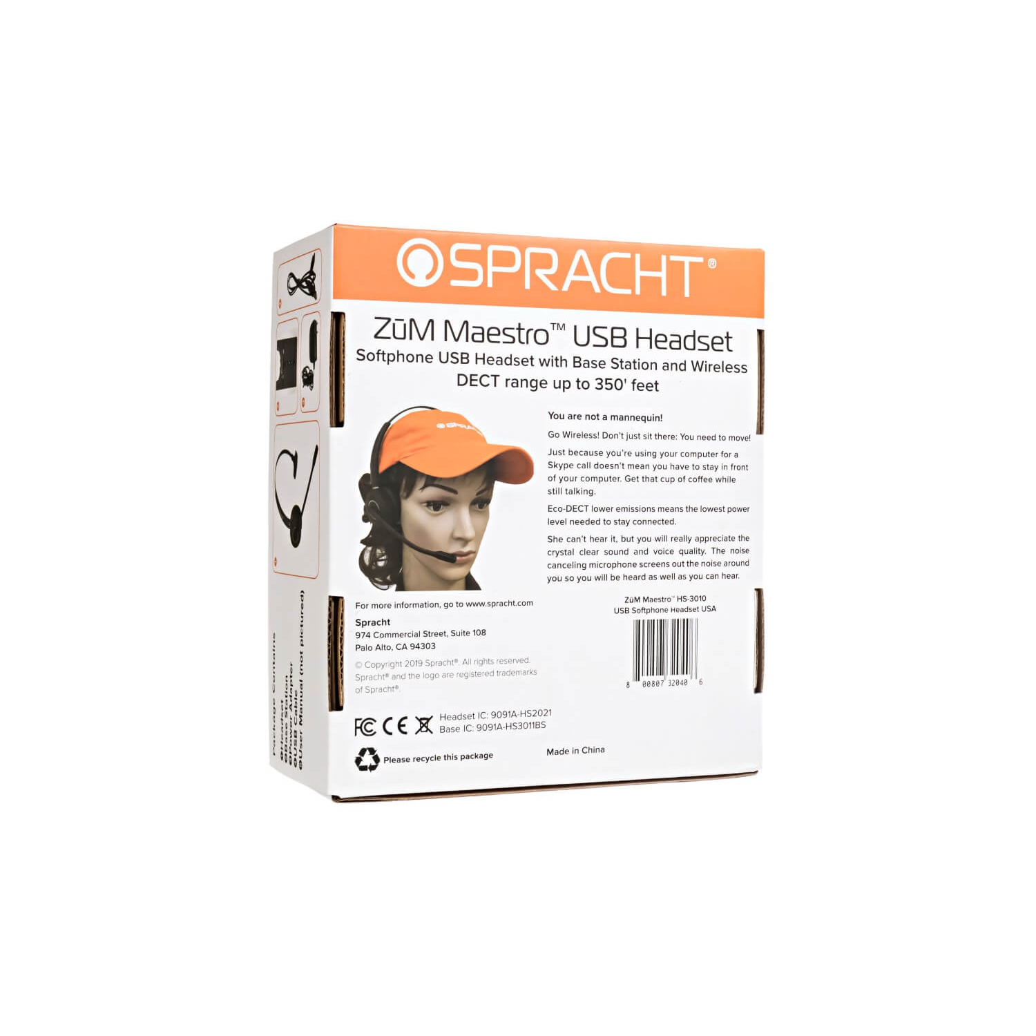 Casque sans fil Bluetooth monochrome suppression du bruit avec micro Zum Maestro de Spracht