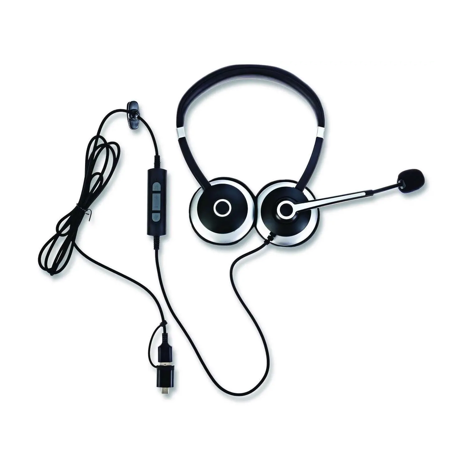 Casque d'écoute avec fil à suppression du bruit binaural avec micro de Spracht