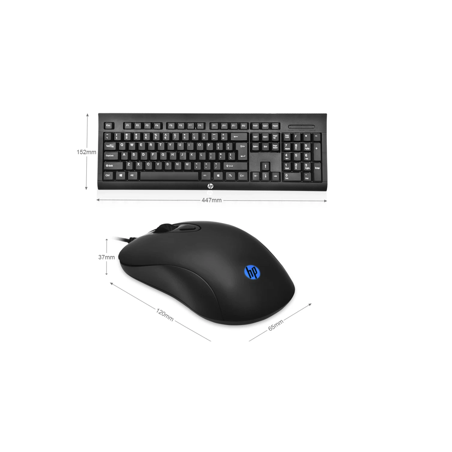 (Brand New) HP Gaming Keyboard and Mouse km100 | USB Wired combo