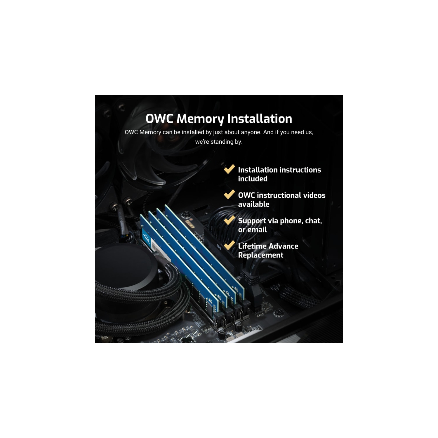 OWC 64GB DDR4 2933MHz PC4-23400 CL21 2RX8 ECC Unbuffered UDIMM 1.2V 288-pin Workstation Server Memory RAM