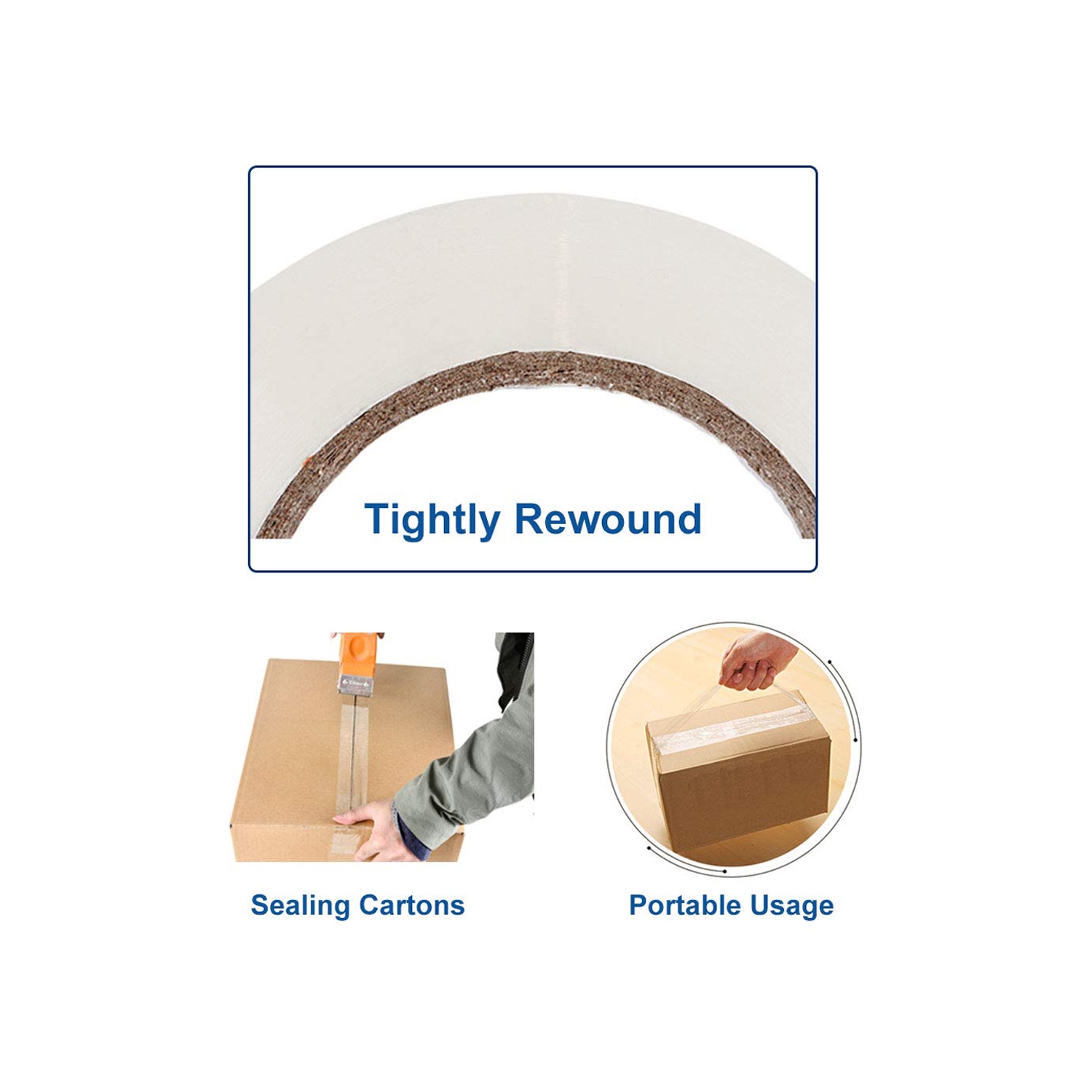 IMGadgets Clear Packaging Tape 48 rolls | 48mmx100m Heavy-Duty Roll | Strong Adhesive with Propanoic Acid Glue | 45 Micron, Ideal for Sealing Boxes,