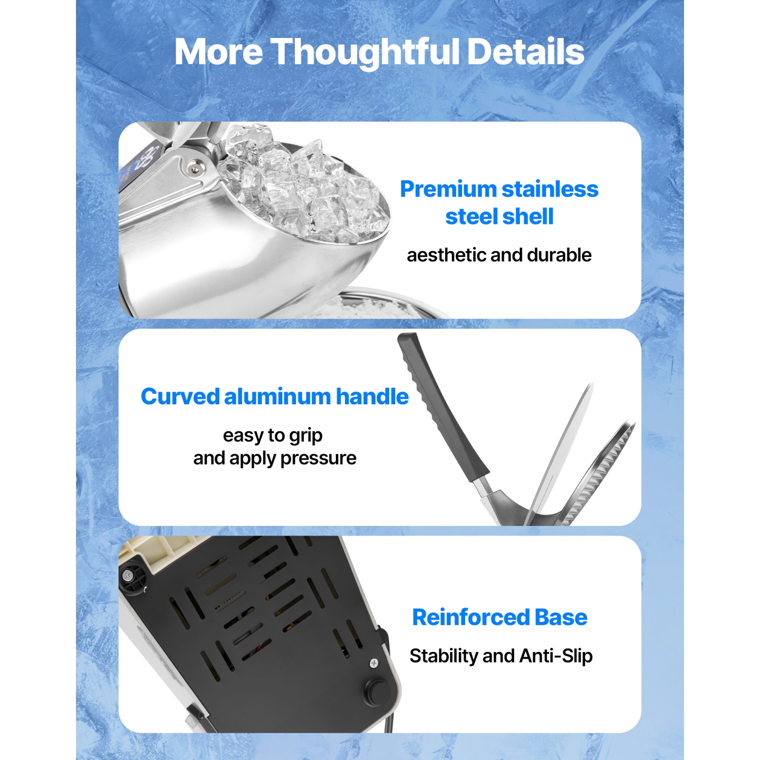 VEVOR 286lbs Per Hour Ice Crusher Machine, Electric 4 Blades Snow Cone Maker, Stainless Steel Shaved Ice Machine with Bowl and Cover, 300W 2000RPM