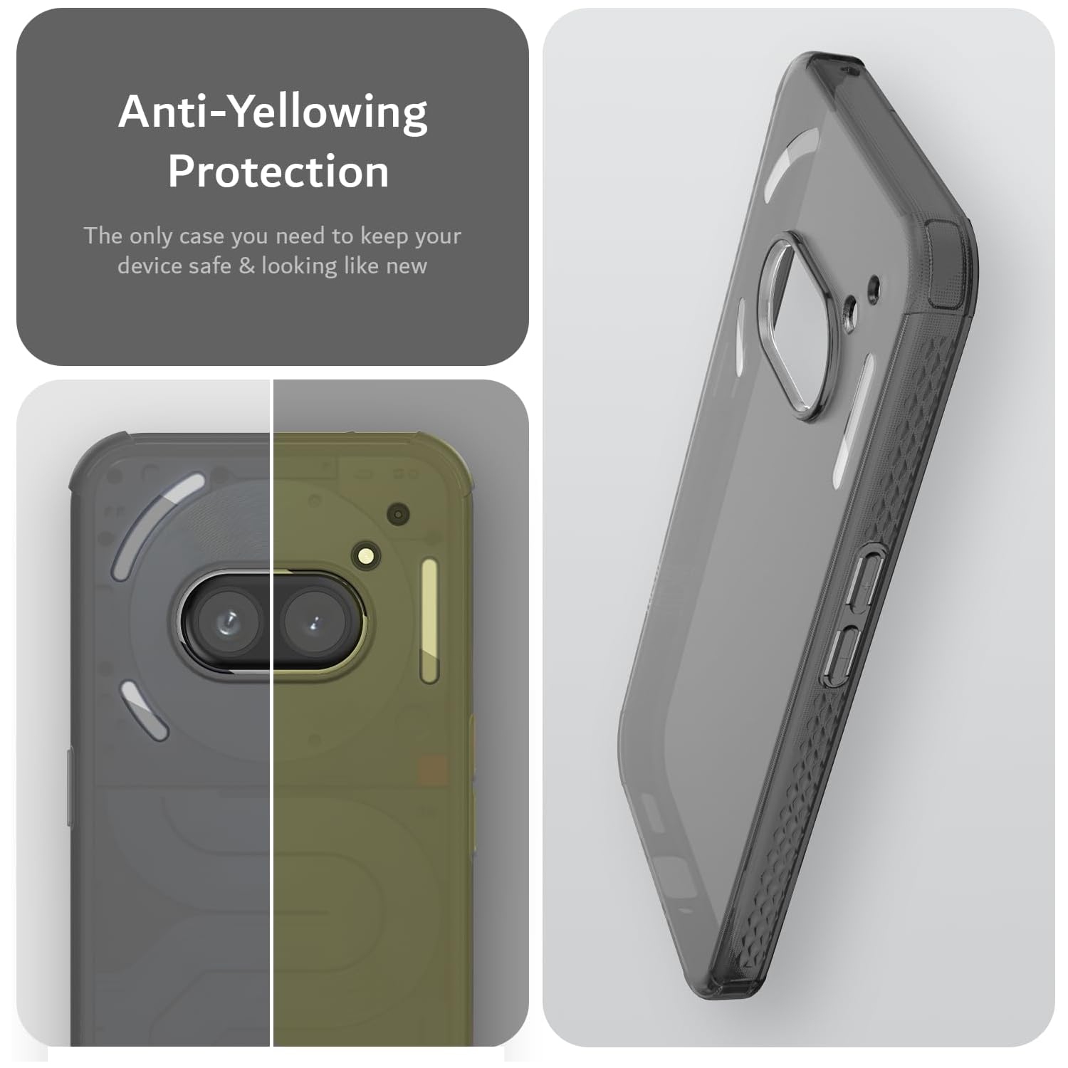 TUDIA SKN for Nothing Phone 2a/ 2a Plus Case Shockproof - Frosted Black