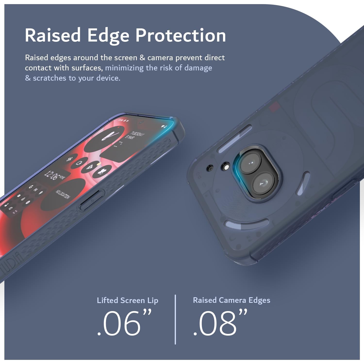 TUDIA SKN for Nothing Phone 2a/ 2a Plus Case Shockproof - Frosted Blue