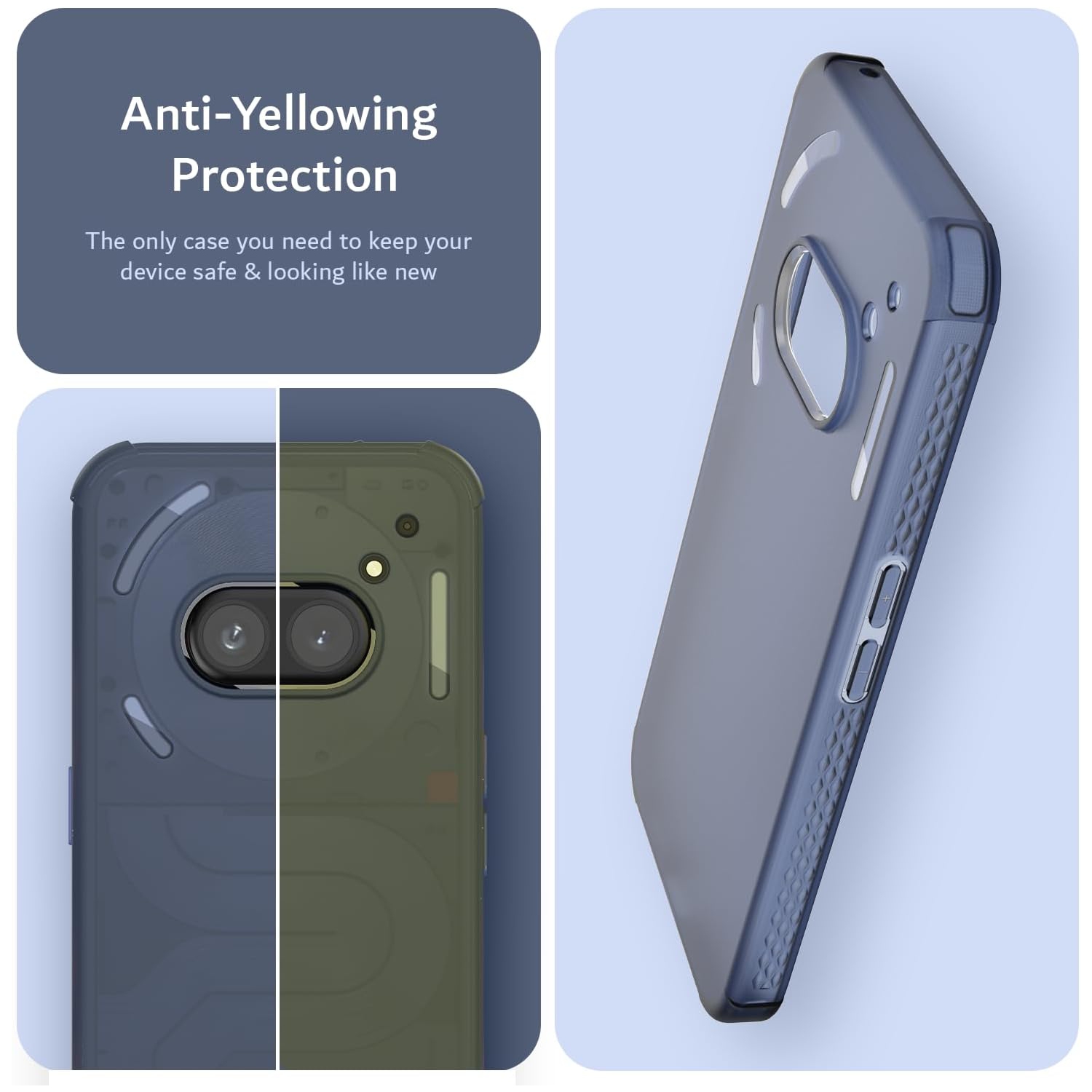 TUDIA SKN for Nothing Phone 2a/ 2a Plus Case Shockproof - Frosted Blue