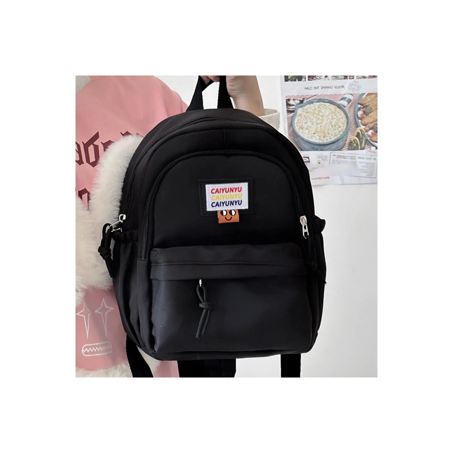 Sac à dos enfant pour garçon Sacs à dos Simple Cute Sac à dos ordinateur polyvalent Sac scolaire Mochilas Mujer - Noir