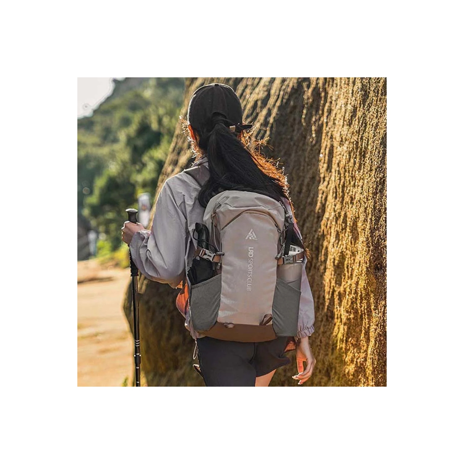 Nylon Sport Hiking Camping Backpack Large Capacity Scratch Prevention Outdoor Rucksack Waterproof Polyester Mountaineering Daily Travel Outdoor