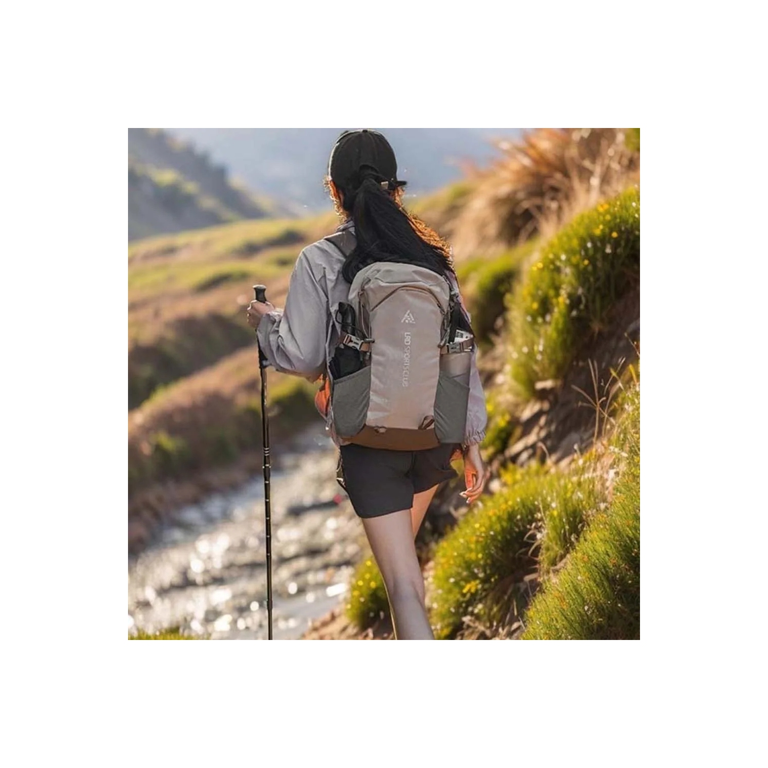 Nylon Sport Hiking Camping Backpack Large Capacity Scratch Prevention Outdoor Rucksack Waterproof Polyester Mountaineering Daily Travel Outdoor