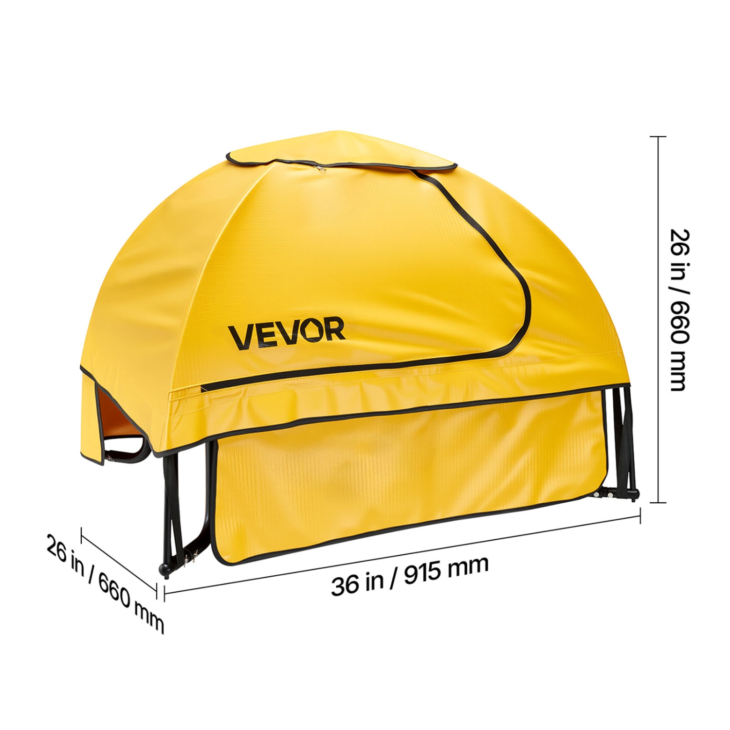 VEVOR 36 x 26 x 26 Inch Generator Cover, Waterproof Universal Generator Cover for Most Generators 70-108 Inch Perimeter, Heavy Duty Thicken Oxford