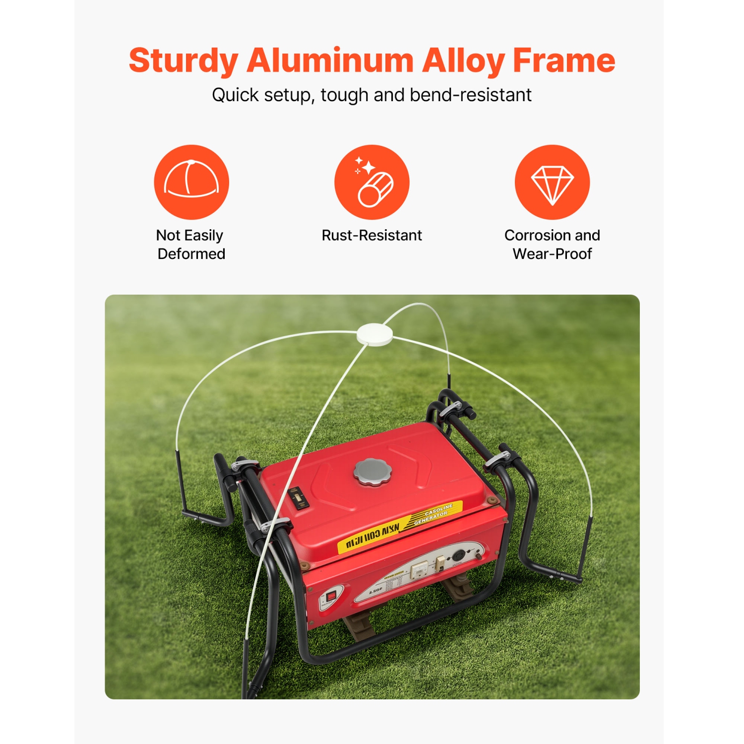 Housse de génératrice VEVOR 36 x 26 x 26&nbsp;po, housse universelle étanche pour génératrice pour périmètre de 70-108&nbsp;po, tissu Oxford épais