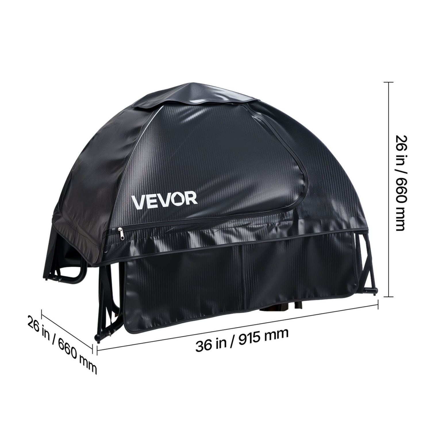 Housse de génératrice VEVOR 36 x 26 x 26&nbsp;po, housse universelle étanche pour génératrice pour périmètre de 70-108&nbsp;po, tissu Oxford épais