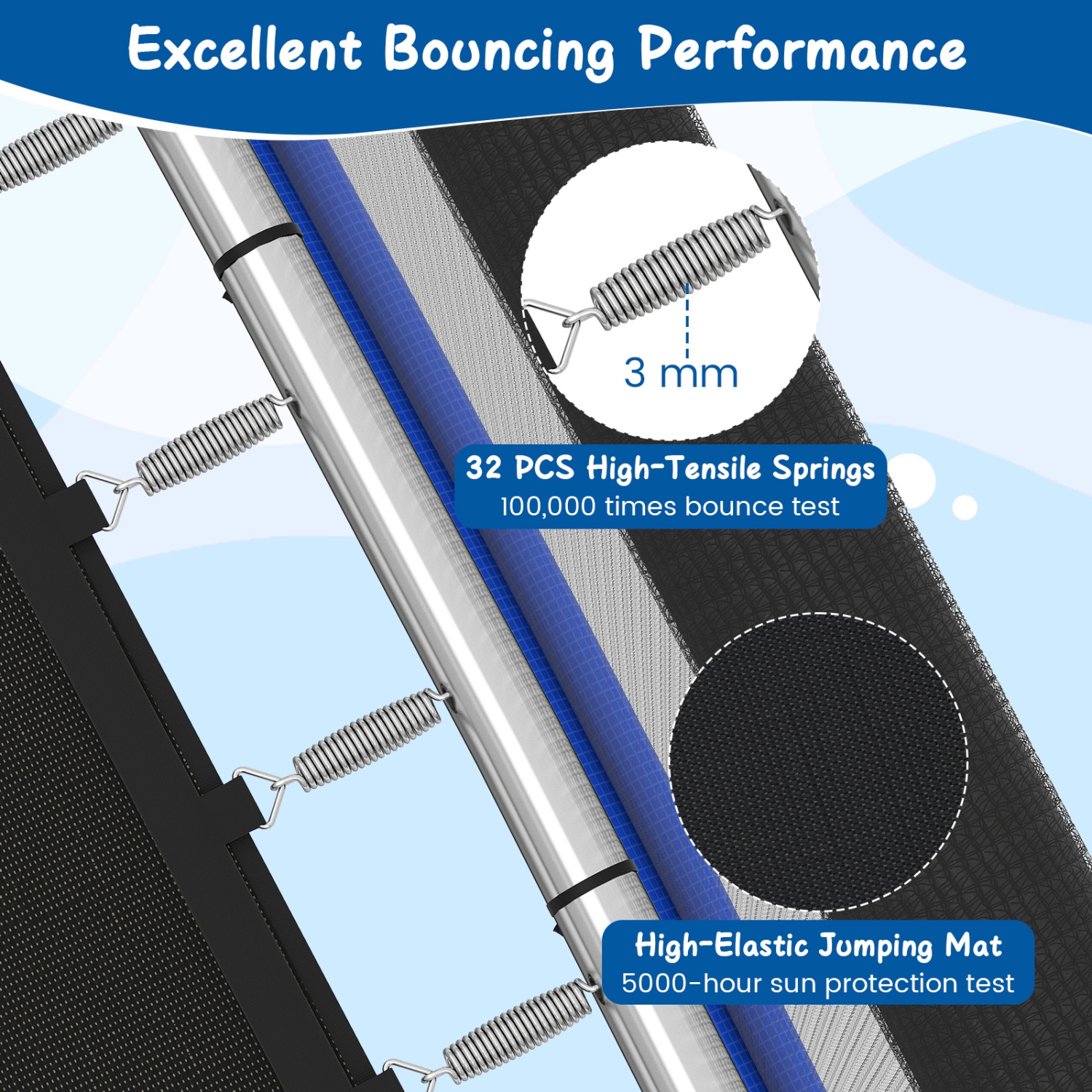 Gymax 6 FT Kids Trampoline w/Swing & Horizontal Bar Safety Enclosure Net