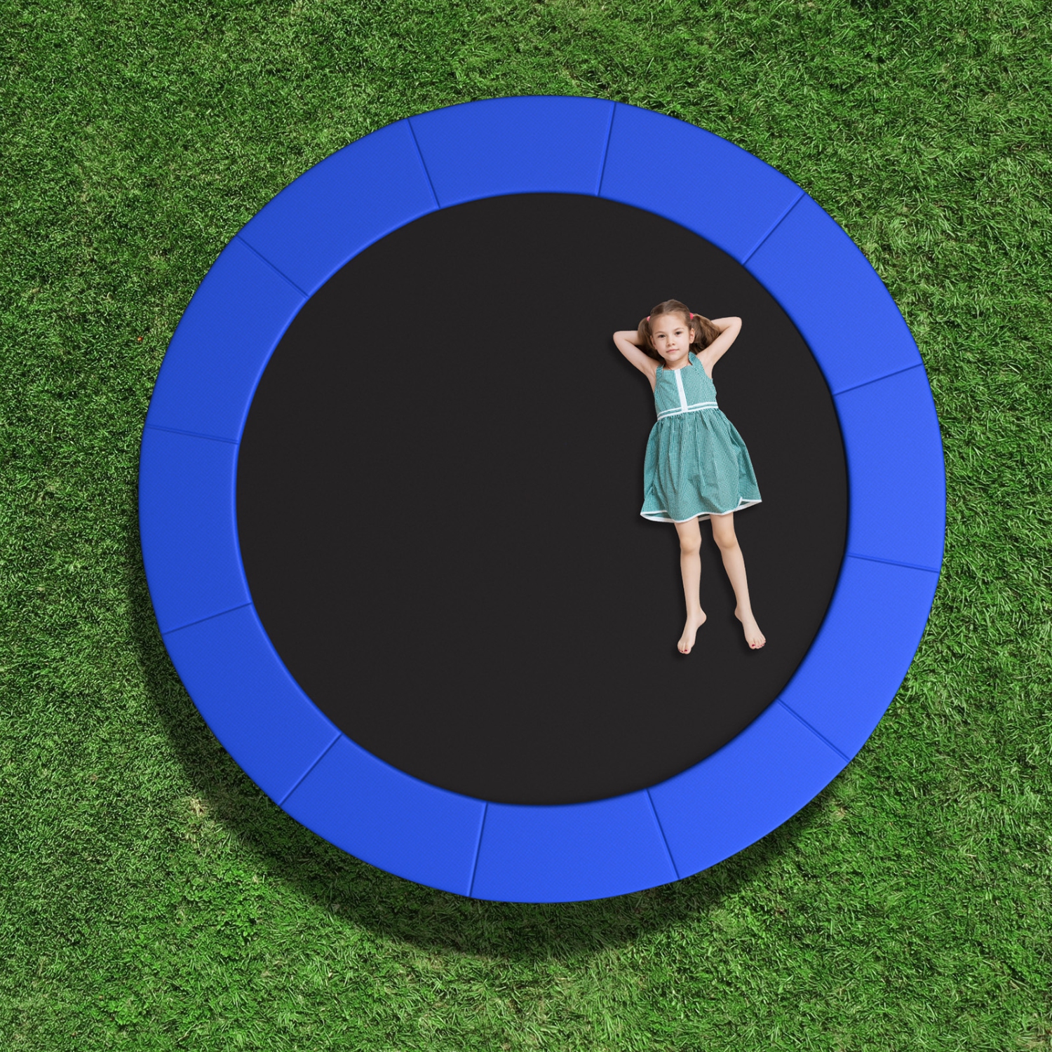 Gymax 12FT Trampoline Spring Cover w/Split Design Waterproof Surface EPE Foam Padding