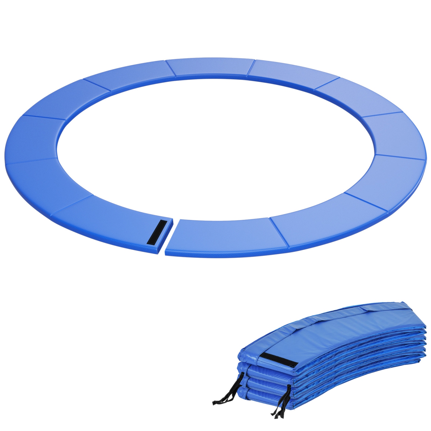 Gymax 12FT Trampoline Spring Cover w/Split Design Waterproof Surface EPE Foam Padding