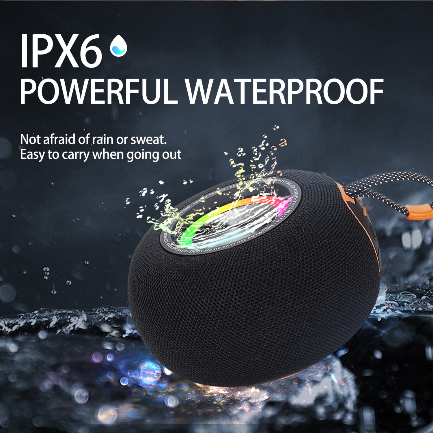 Hot Selling P PRO1 Round Bluetooth Speaker, Outdoor Portable Mini Speaker, Home DIY Portable Subwoofer, Bluetooth Connection, Built-in Lithium